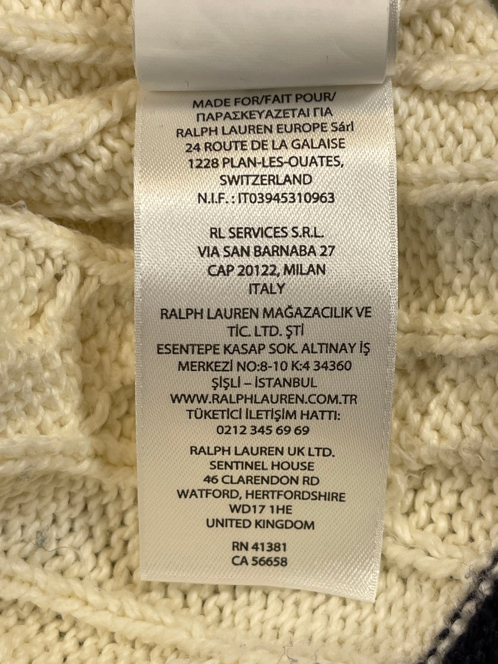 Polo Ralph Lauren Iconic Cotton Cricket Sweater M