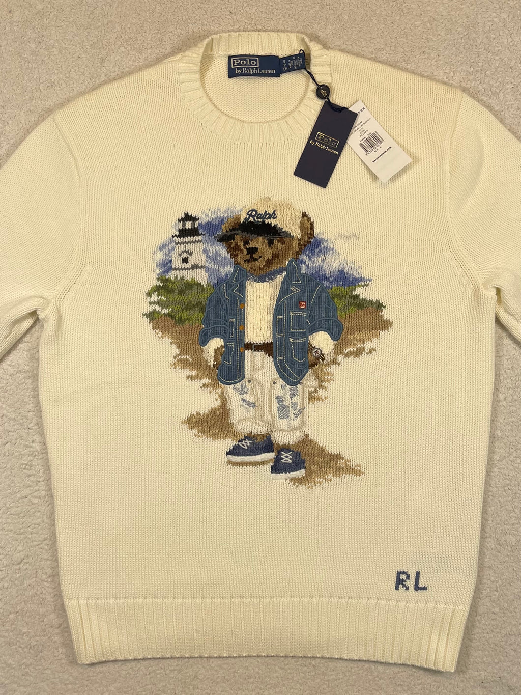 Polo by Ralph Lauren Polo Bear Seaside Cotton Sweater S
