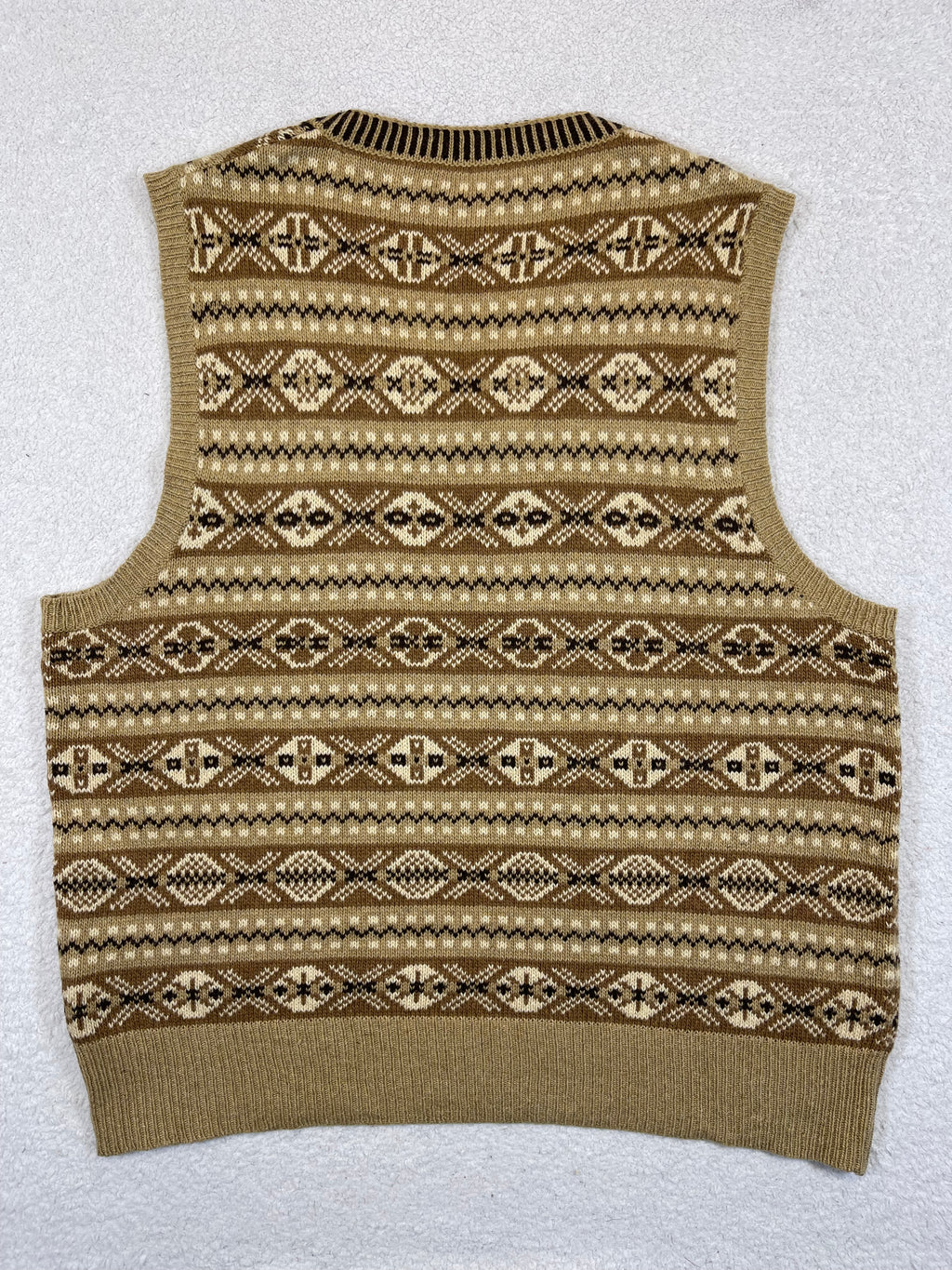 Polo by Ralph Lauren Vintage Fair Isle Cotton & Cashmere Sweater Vest