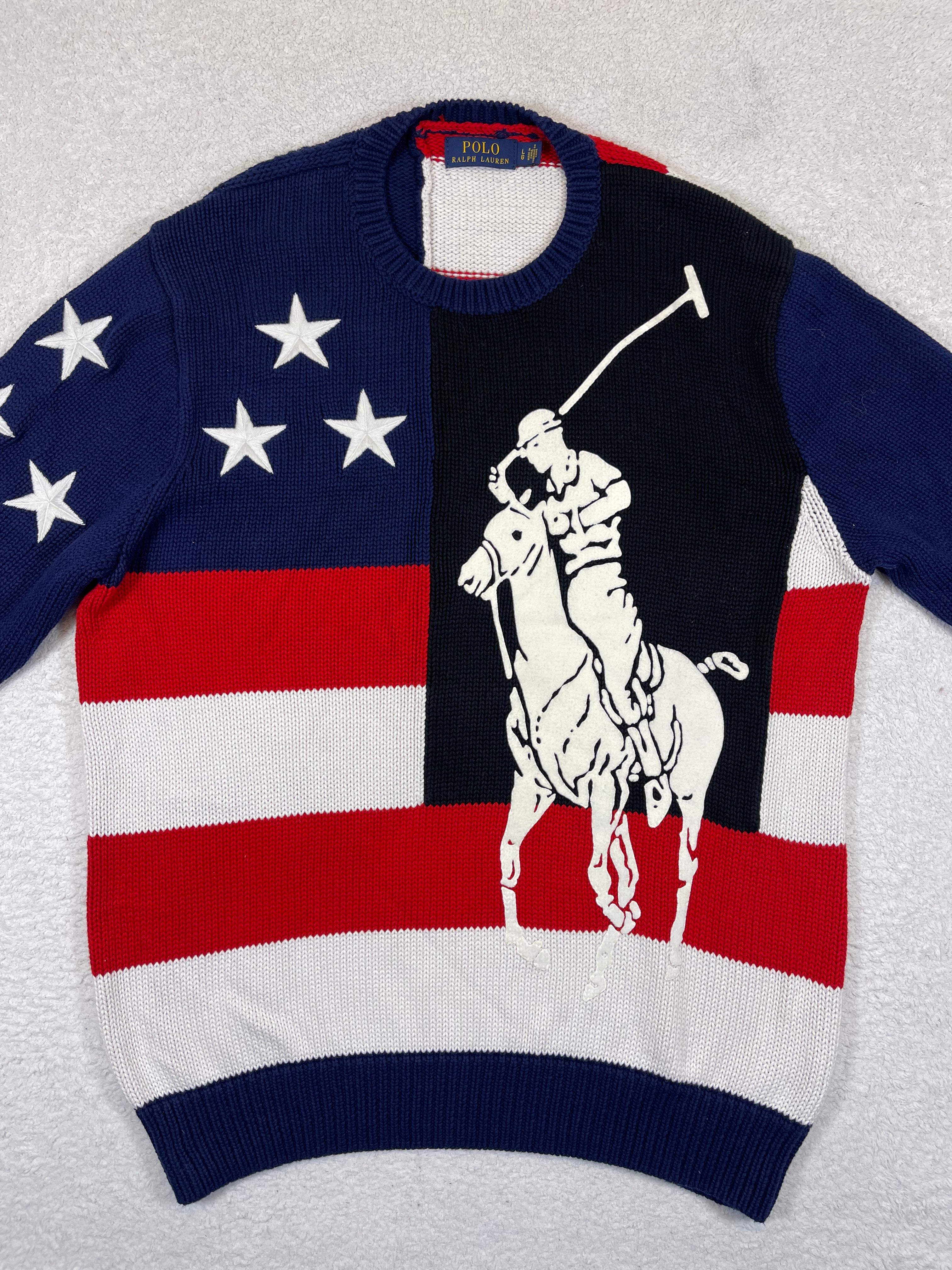 Polo Ralph Lauren Big Pony Flag Cotton Sweater