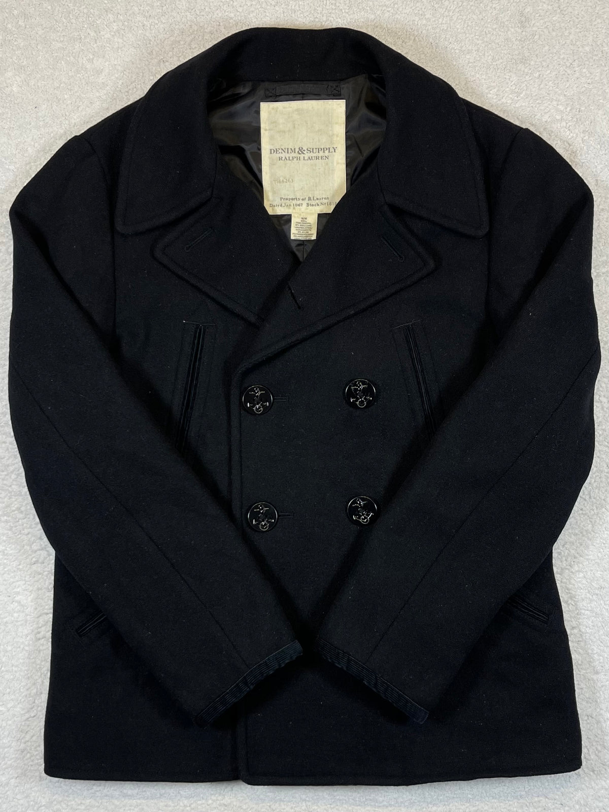 Ralph Lauren Denim & Supply Vintage Wool-Blend Peacoat M