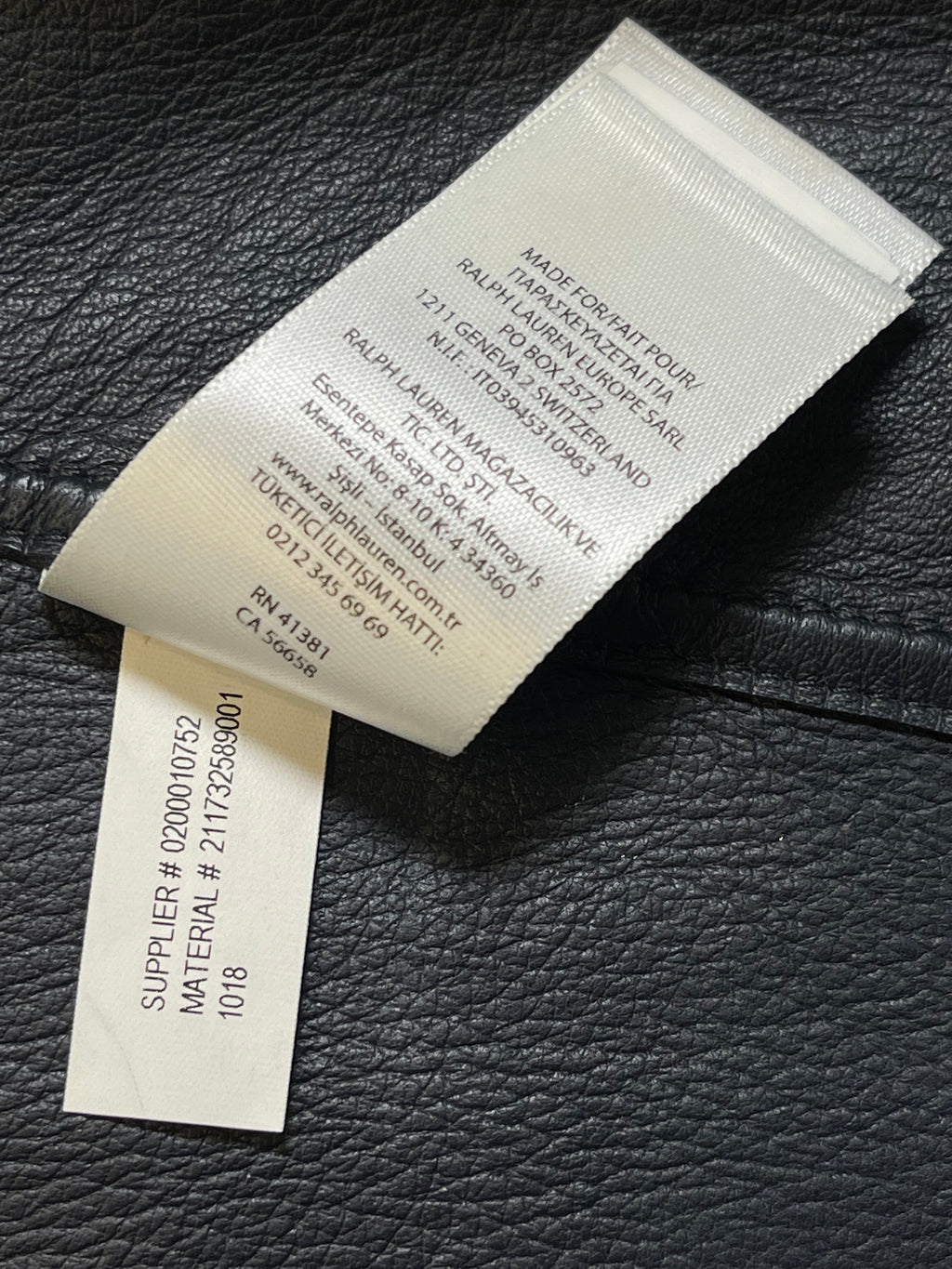 Polo Ralph Lauren Lambskin Leather Three-Quarter Coat