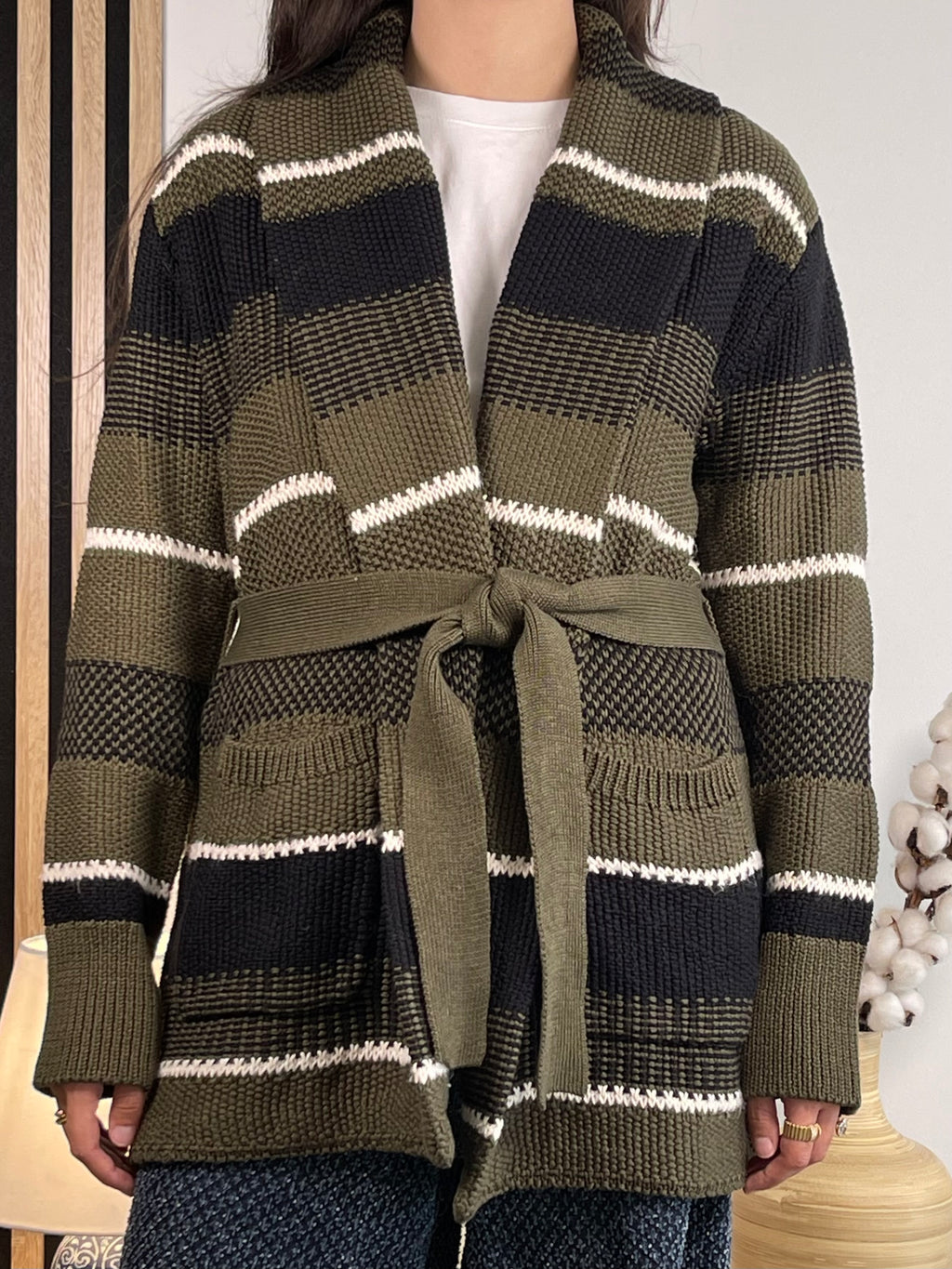 Polo Ralph Lauren Striped Shawl-Collar Cardigan