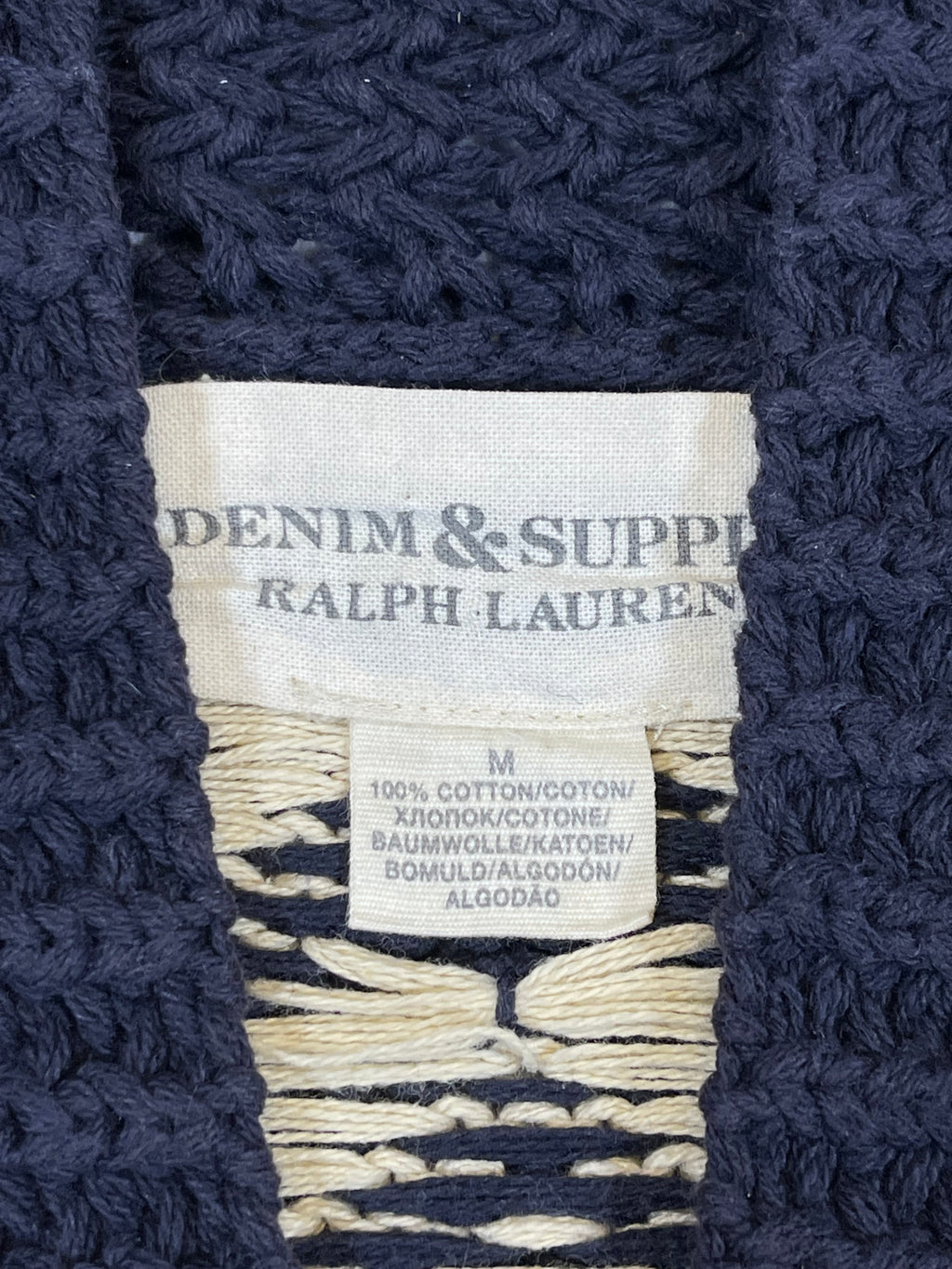 Ralph Lauren Denim & Supply Geometric Cotton Cardigan
