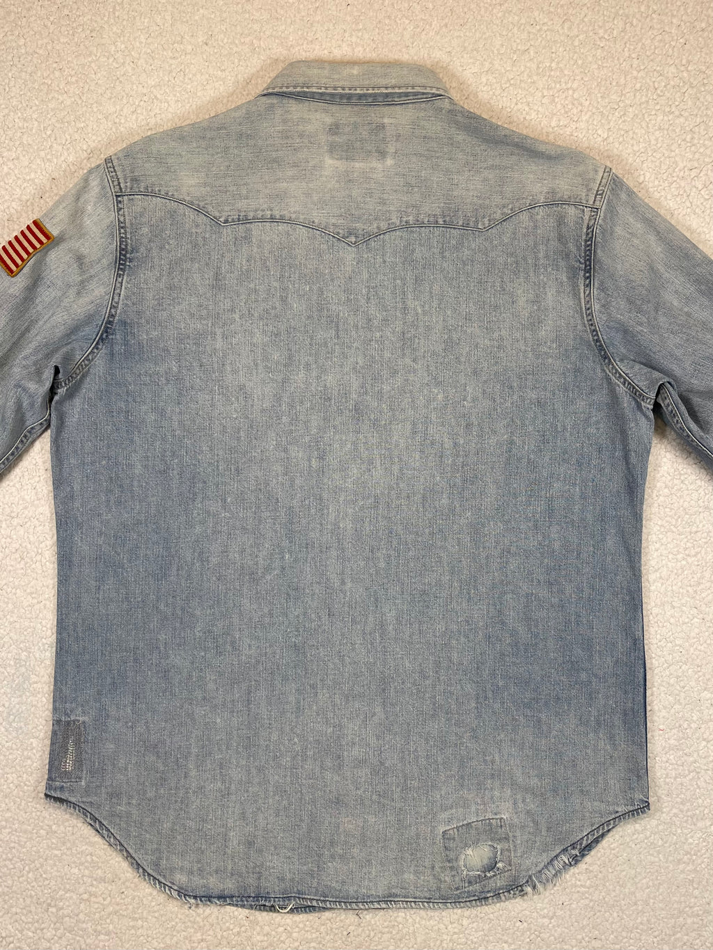 Polo Ralph Lauren Flag Western Aged Denim Shirt