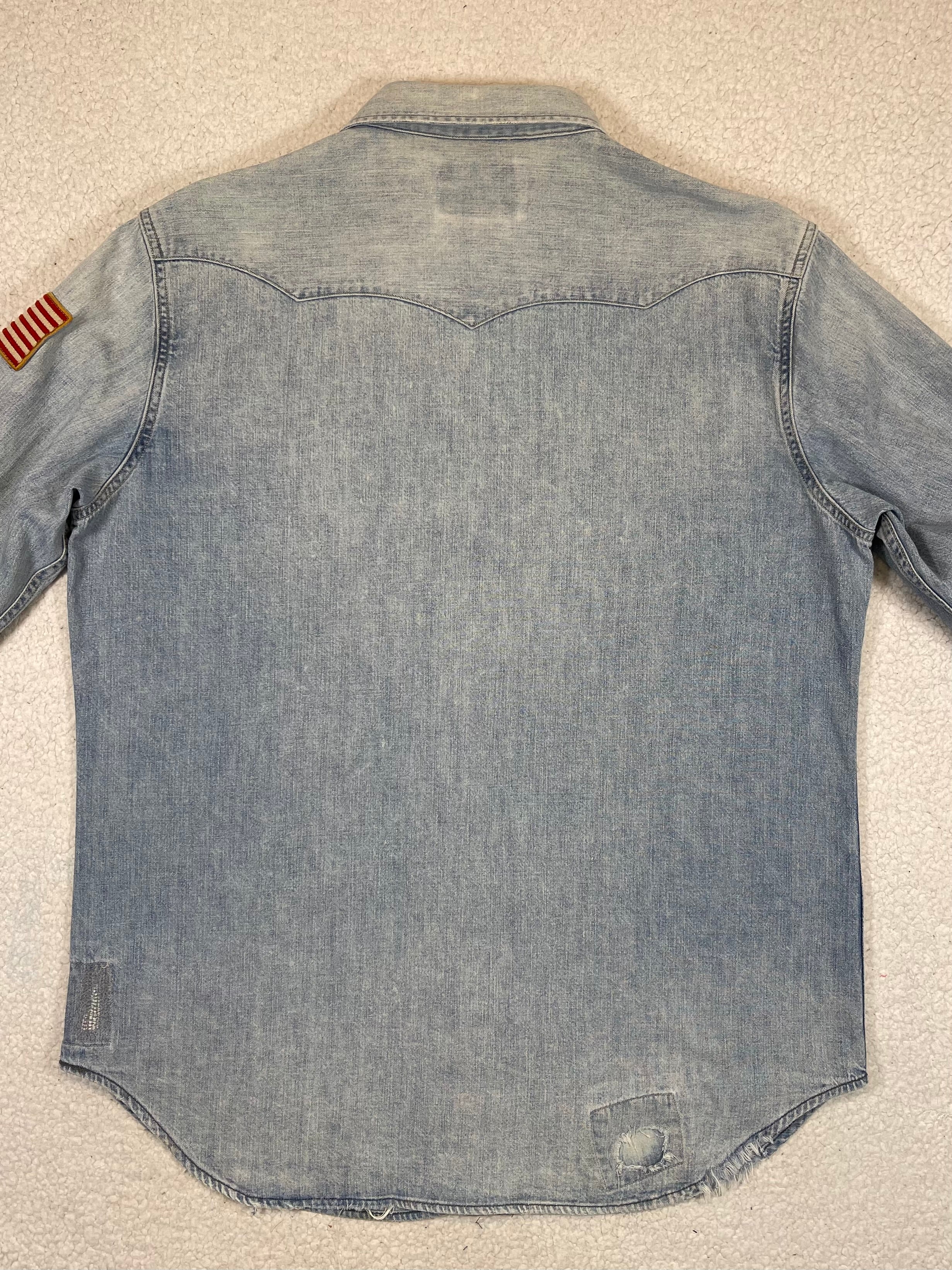 Polo Ralph Lauren Flag Western Aged Denim Shirt