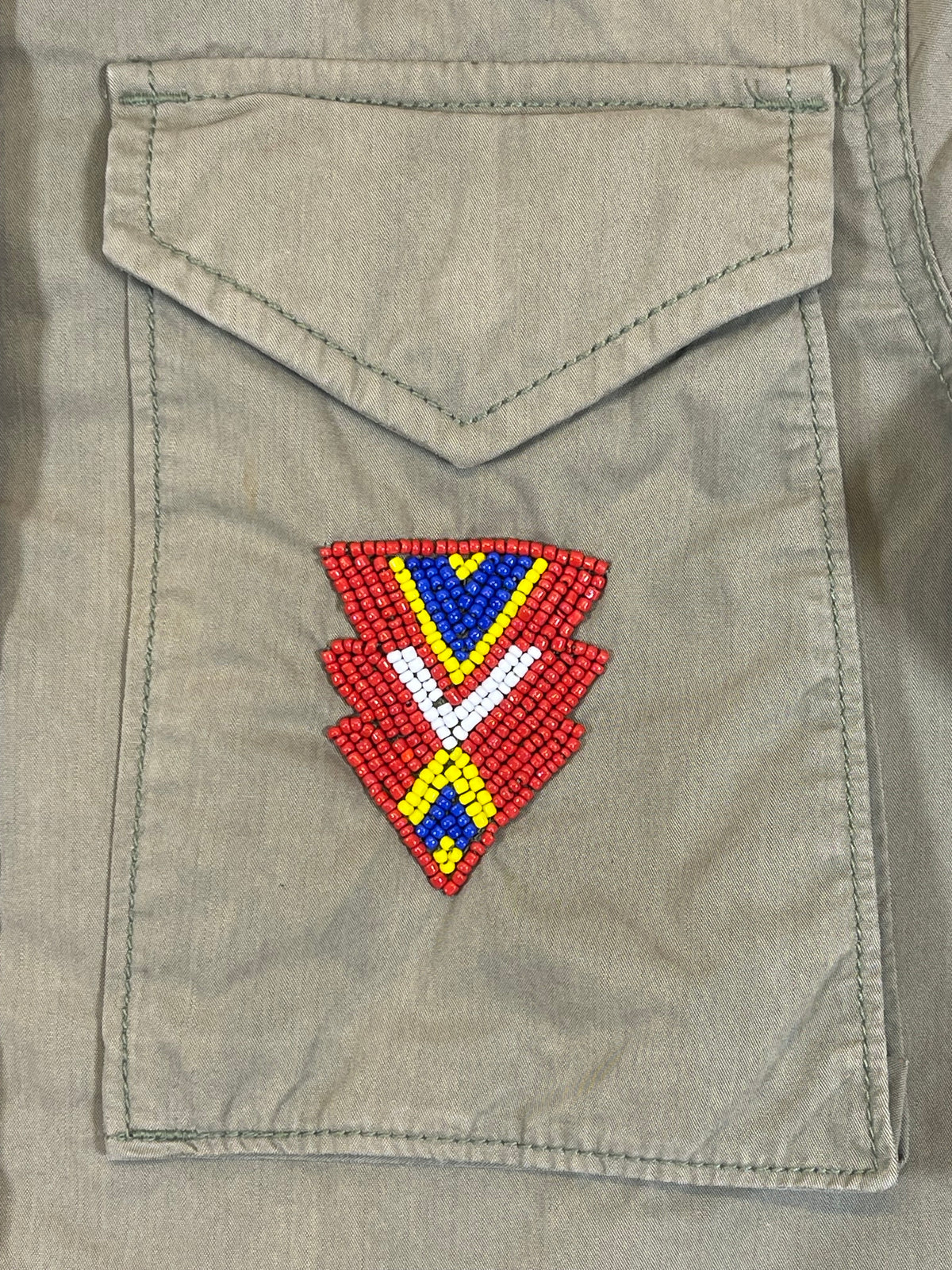 Ralph Lauren Denim & Supply Vintage Beaded Military Cotton Twill Jacket