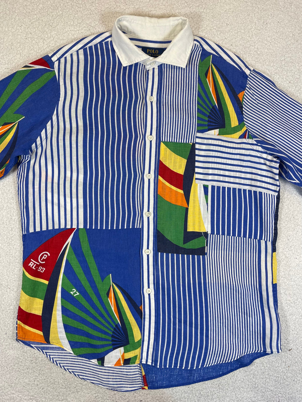 Polo Ralph Lauren CP RL-93 Patchwork-Leinenhemd