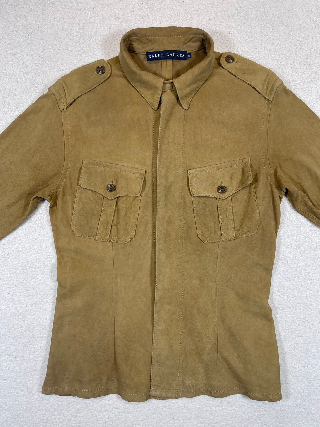 Ralph Lauren Military Suede Overshirt (Vintage)