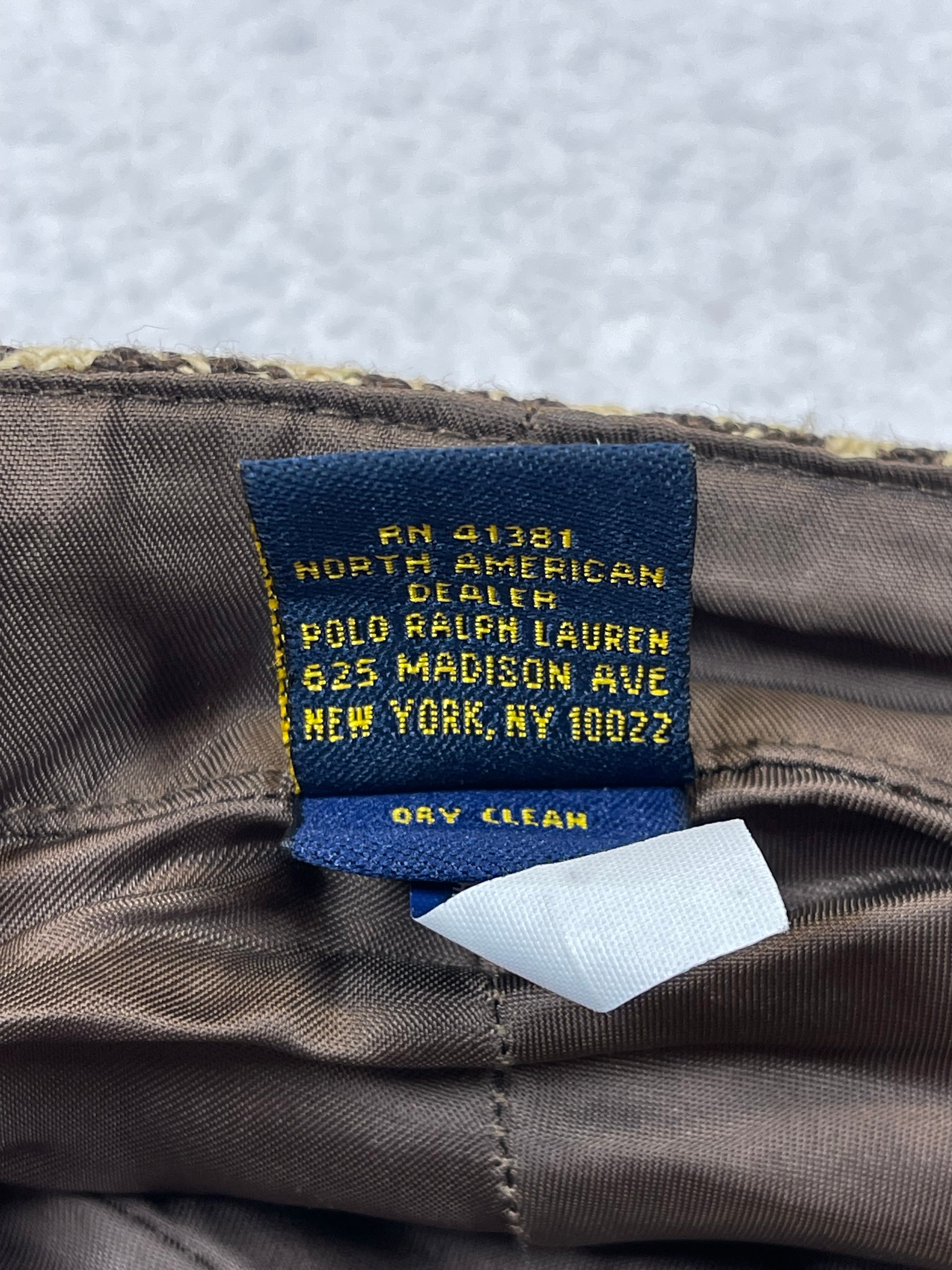 Polo Rugby Ralph Lauren Prince of Wales Linen Driver Cap (Vintage)