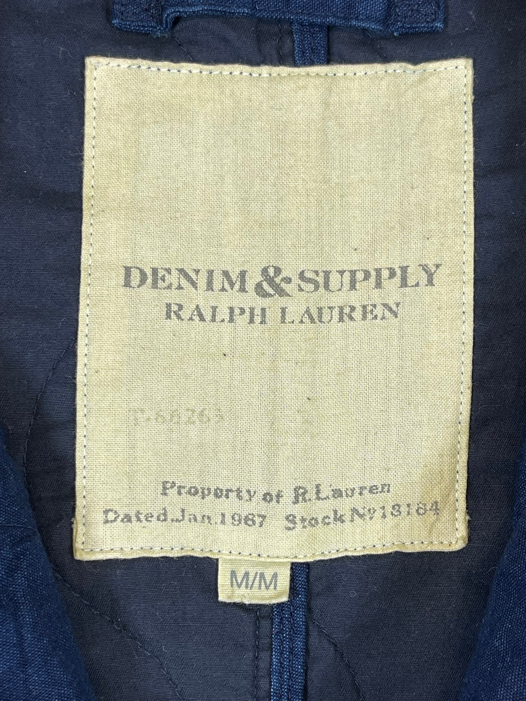 Ralph Lauren Denim & Supply Quilted Indigo Denim Field Jacket