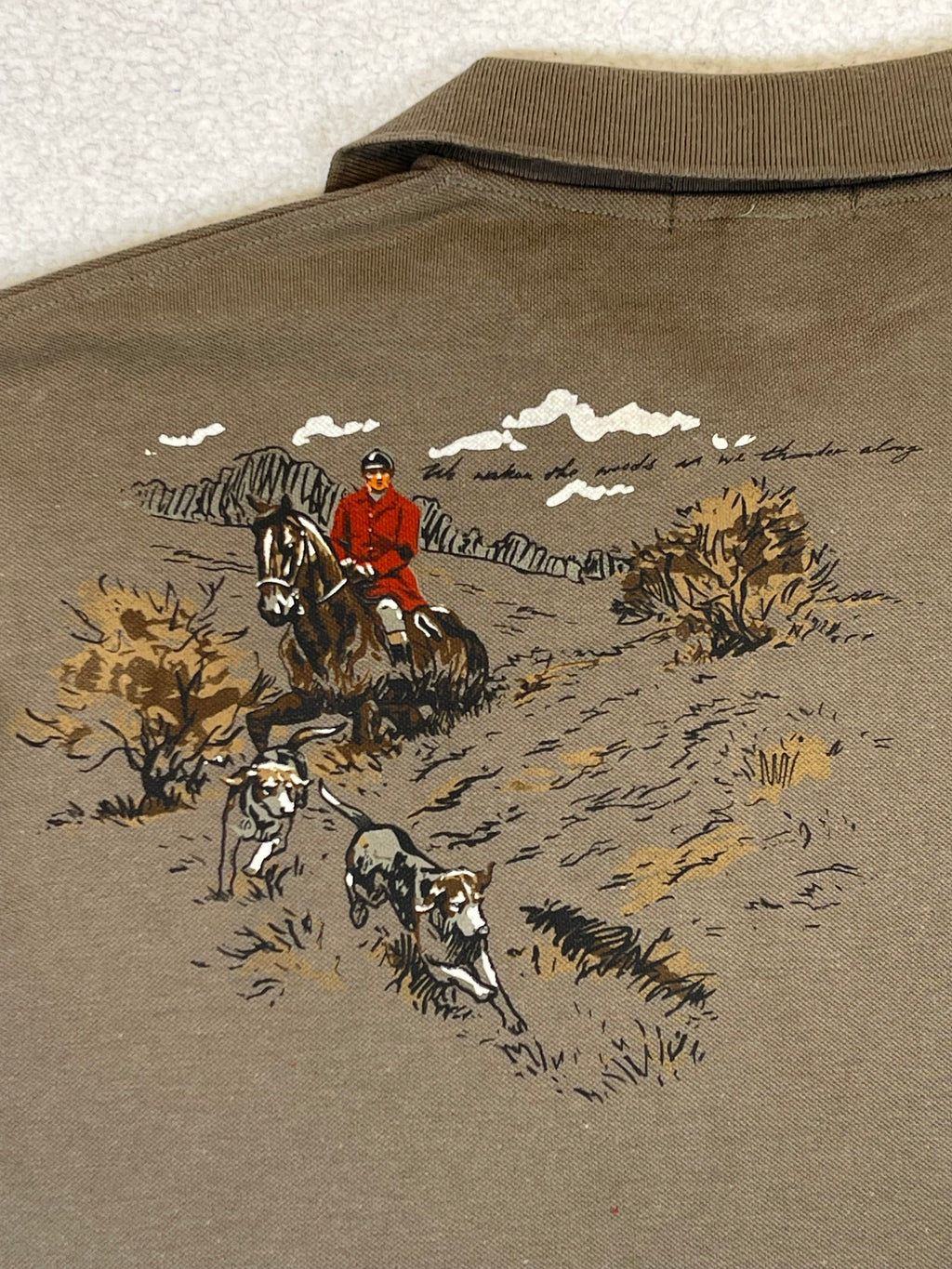 Polo Ralph Lauren Hunting Motif Cotton Piqué Polo (Vintage 2000s)