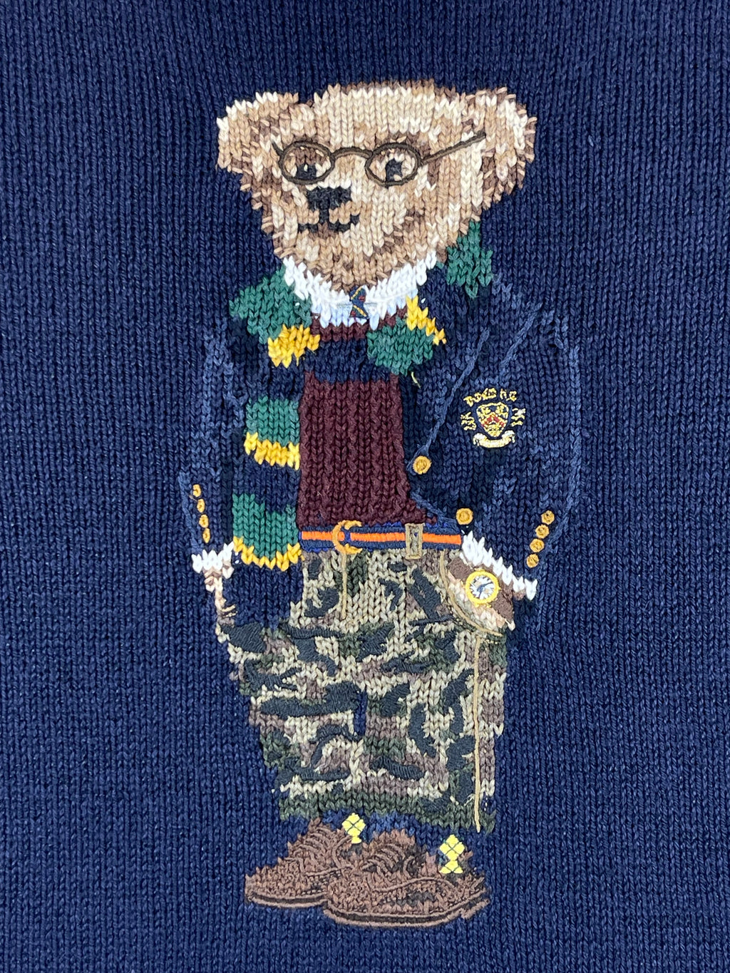 Polo Ralph Lauren Polo Bear Preppy Cotton & Linen Sweater S