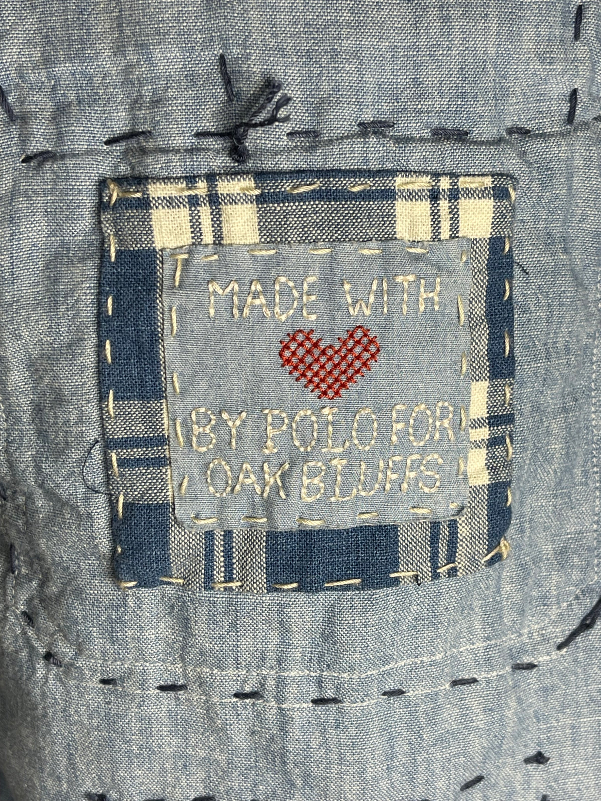 🧵 Polo by Ralph Lauren x Oak Bluffs Limited-Edition Indigo Patchwork Overshirt S