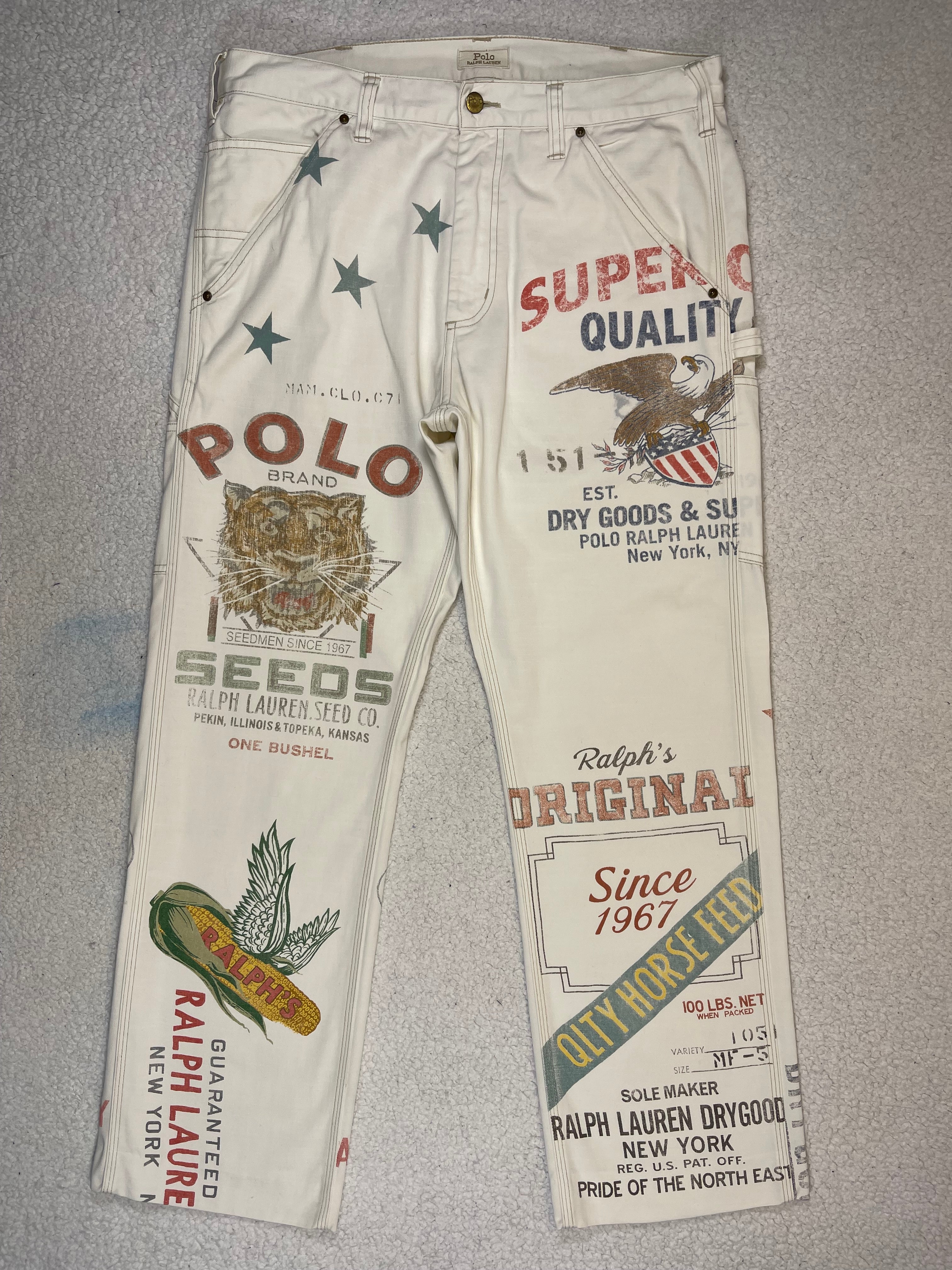 Polo Ralph Lauren Patterned Carpenter Canvas Trousers