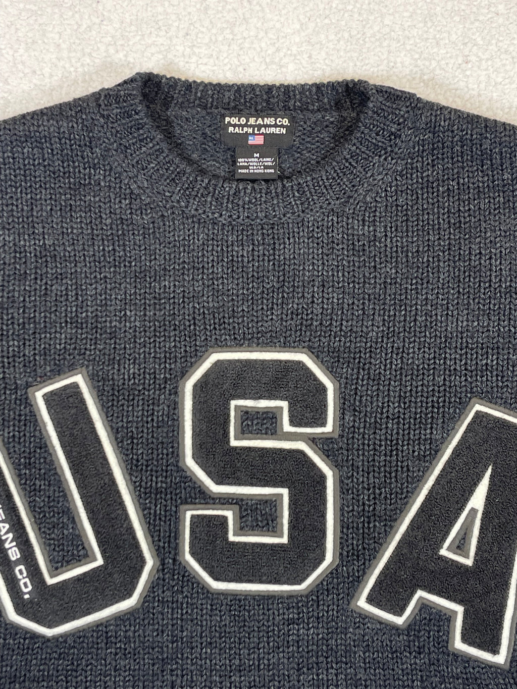 Polo Jeans Co. Ralph Lauren USA Wool Sweater (Vintage)