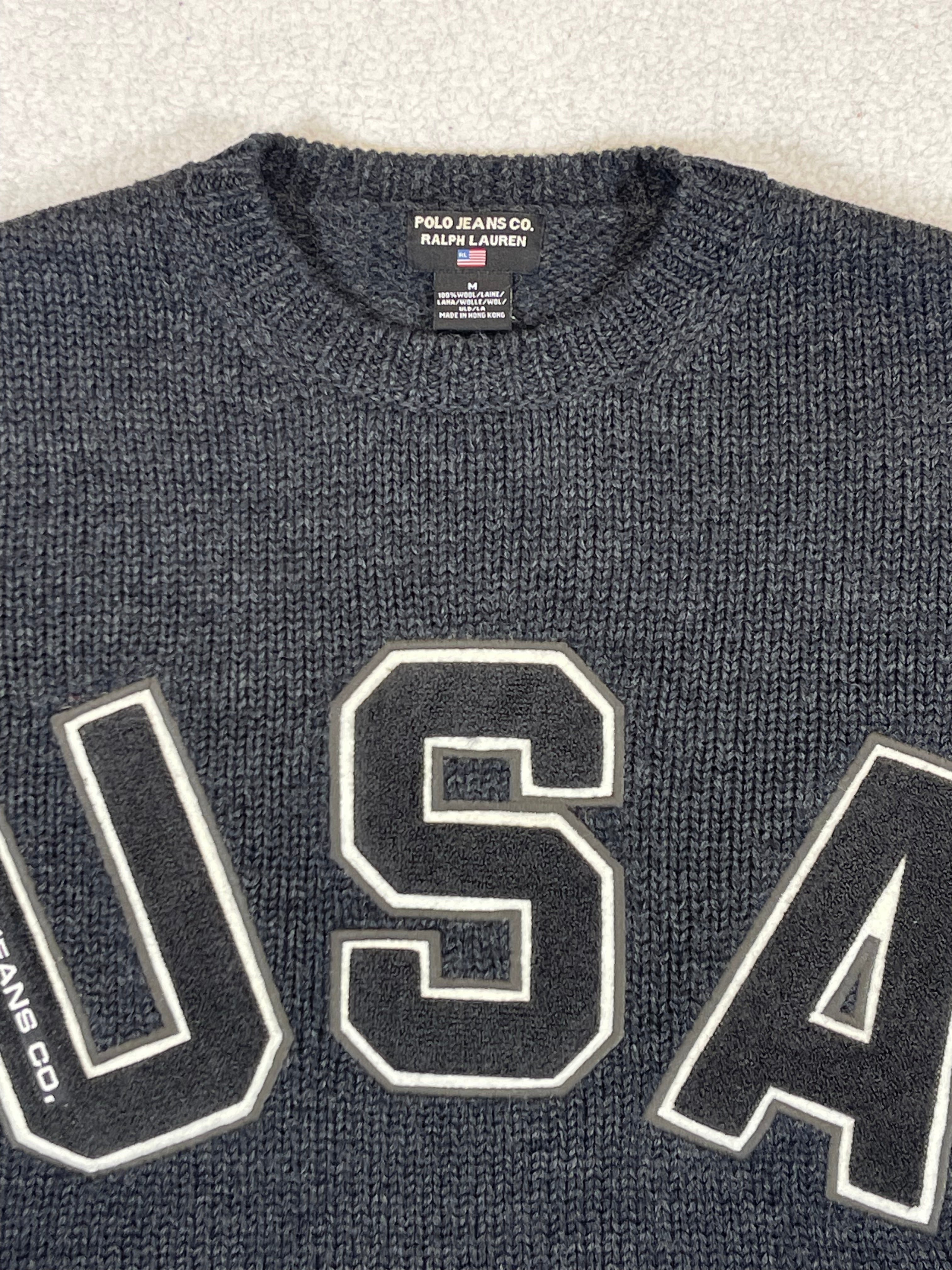 Polo Jeans Co. Ralph Lauren USA Wool Sweater (Vintage)