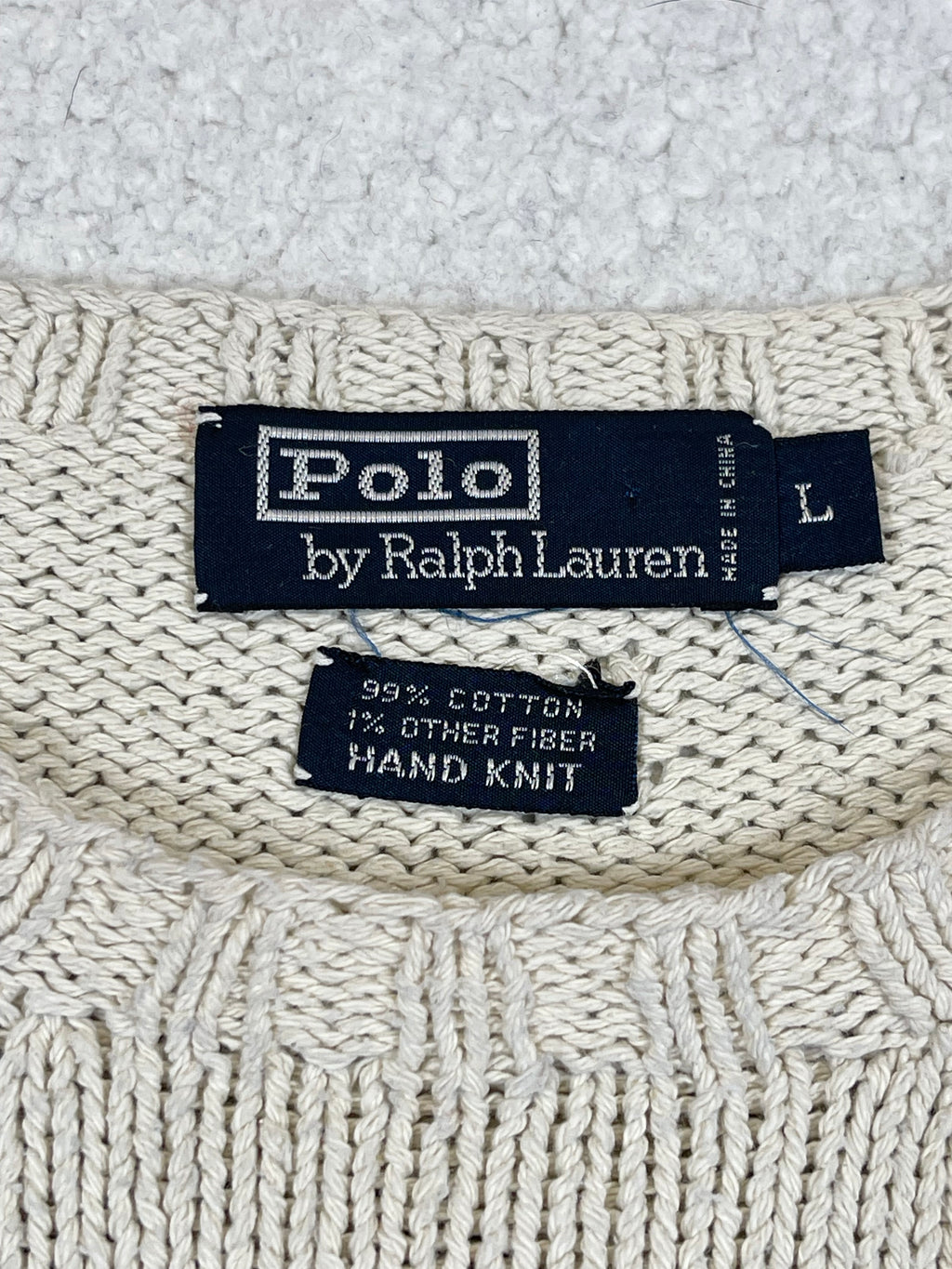 Polo Ralph Lauren Iconic Hand-Knit Polo Bear Sweater (Vintage 90s)