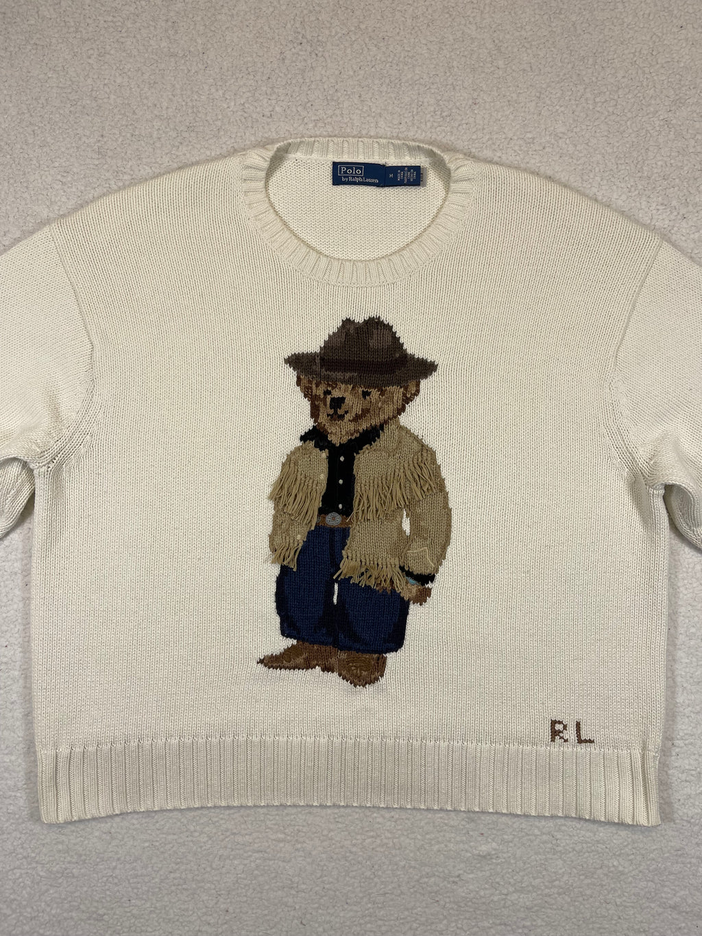 Polo Ralph Lauren Cowboy Polo Bear Cotton Sweater (2024)