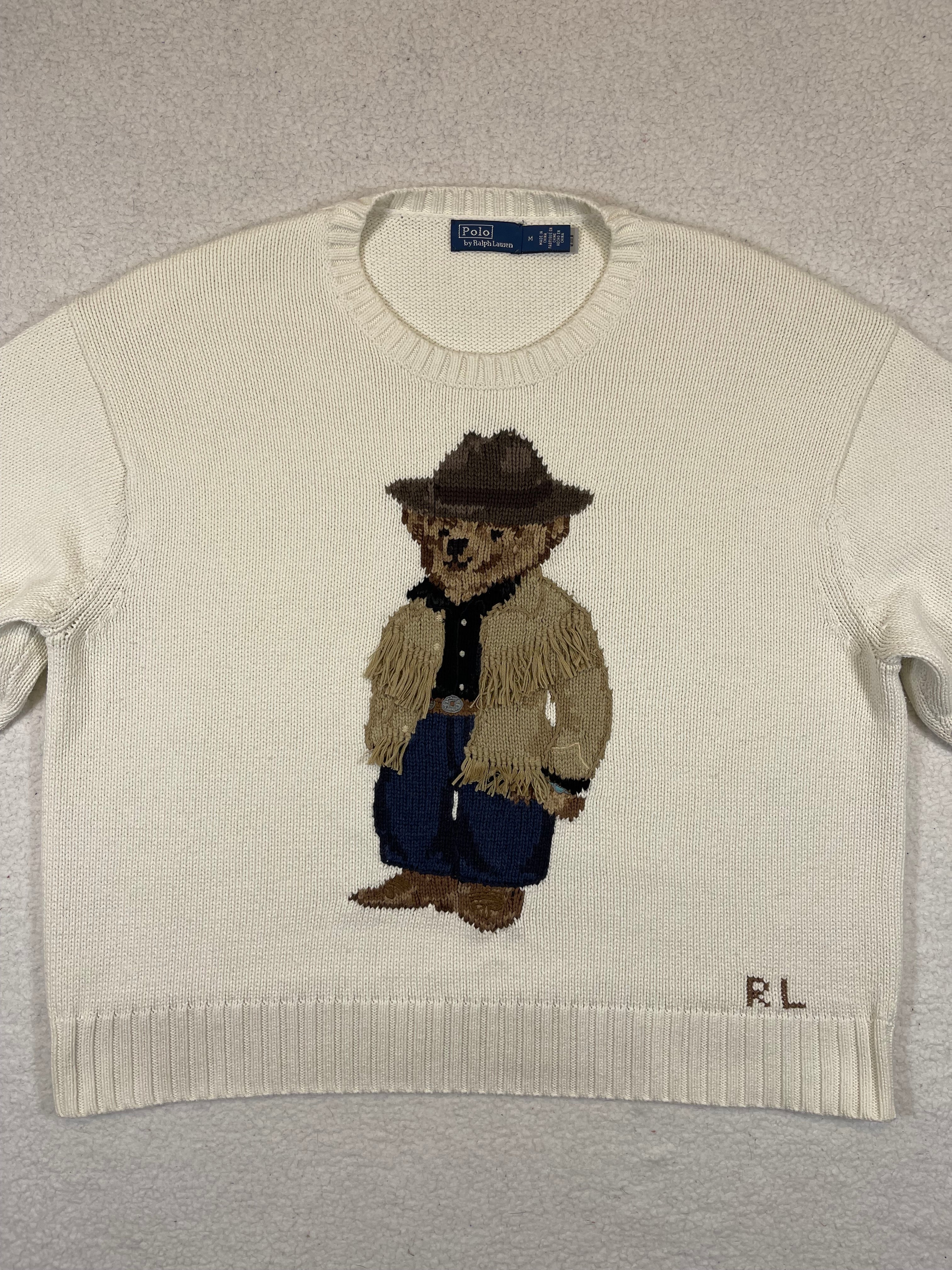 Polo Ralph Lauren Cowboy Polo Bear Cotton Sweater (2024)