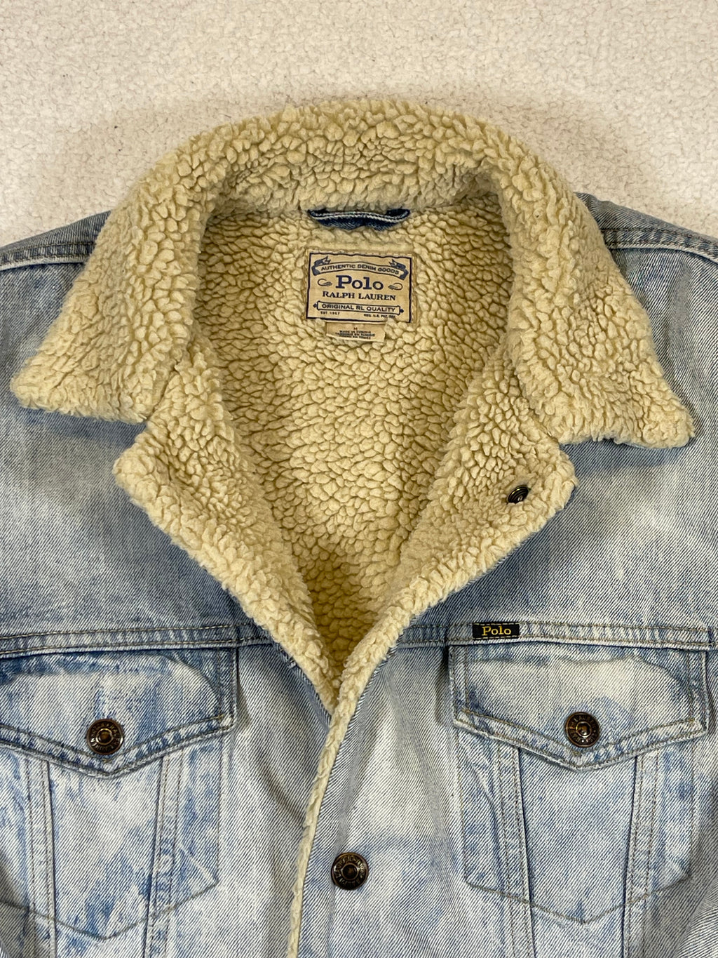 Polo Ralph Lauren Pattern-Lined Denim Trucker Jacket