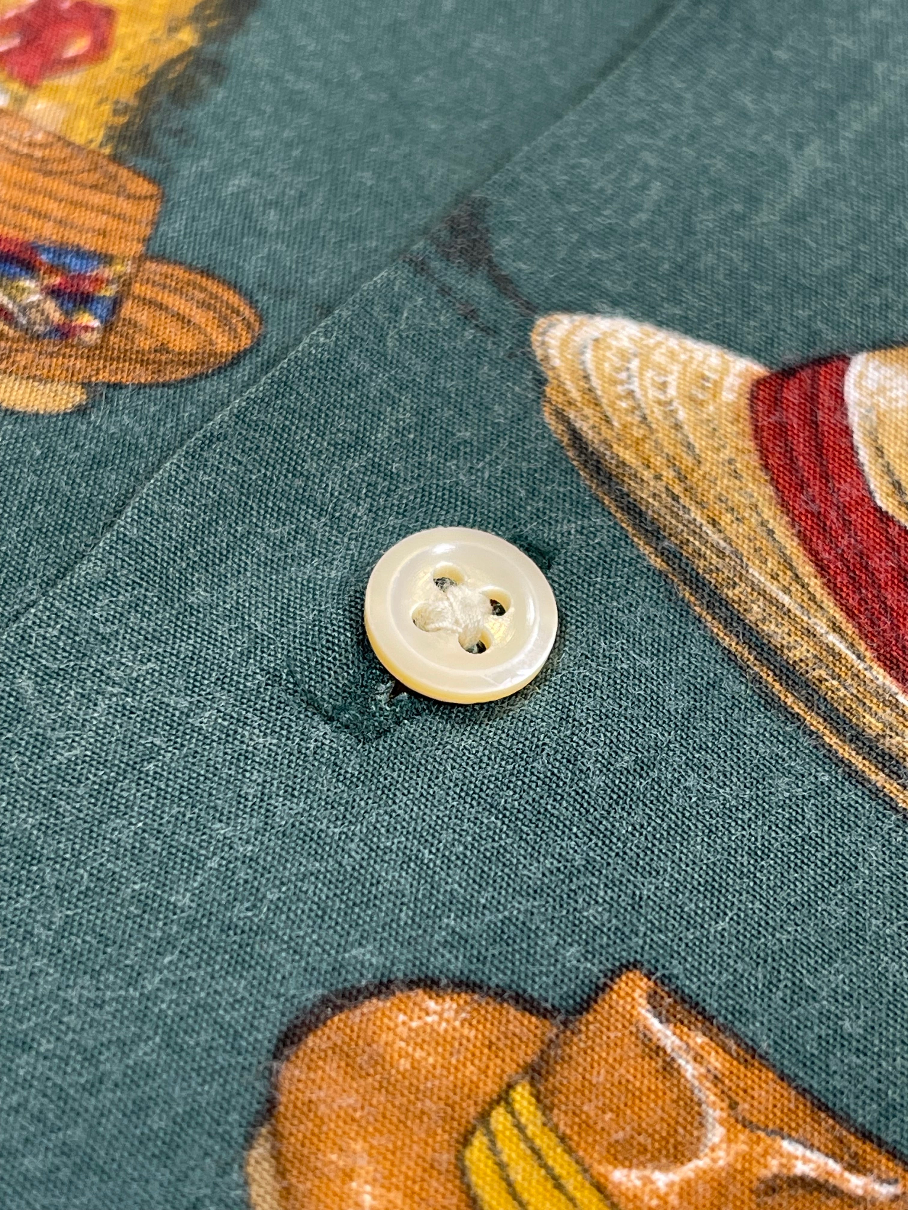 Polo by Ralph Lauren 1990s Vintage Hat-Print Safari Shirt