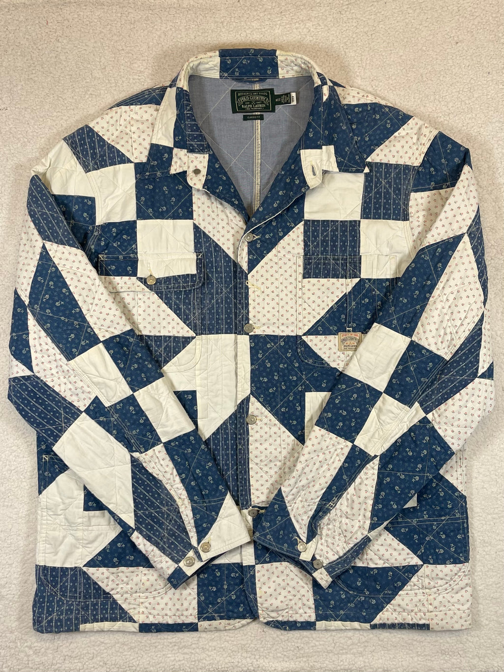 Polo Country Ralph Lauren Cotton & Linen Patchwork Shirt Jacket (2022)