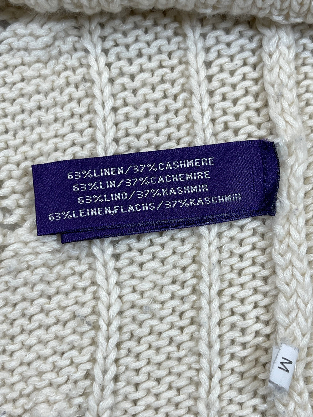 Ralph Lauren Purple Label Linen & Cashmere Cricket Sweater (Vintage 2000s)