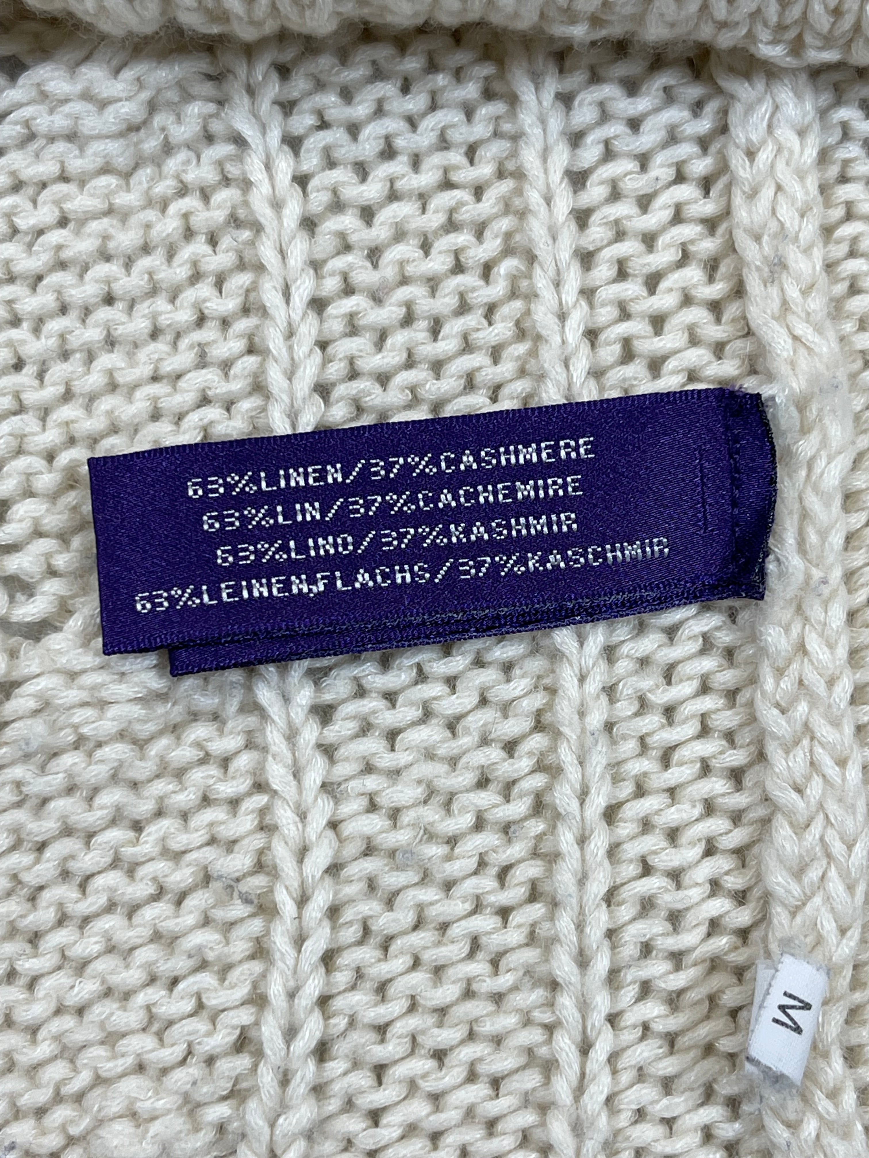 Ralph Lauren Purple Label Linen & Cashmere Cricket Sweater (Vintage 2000s)