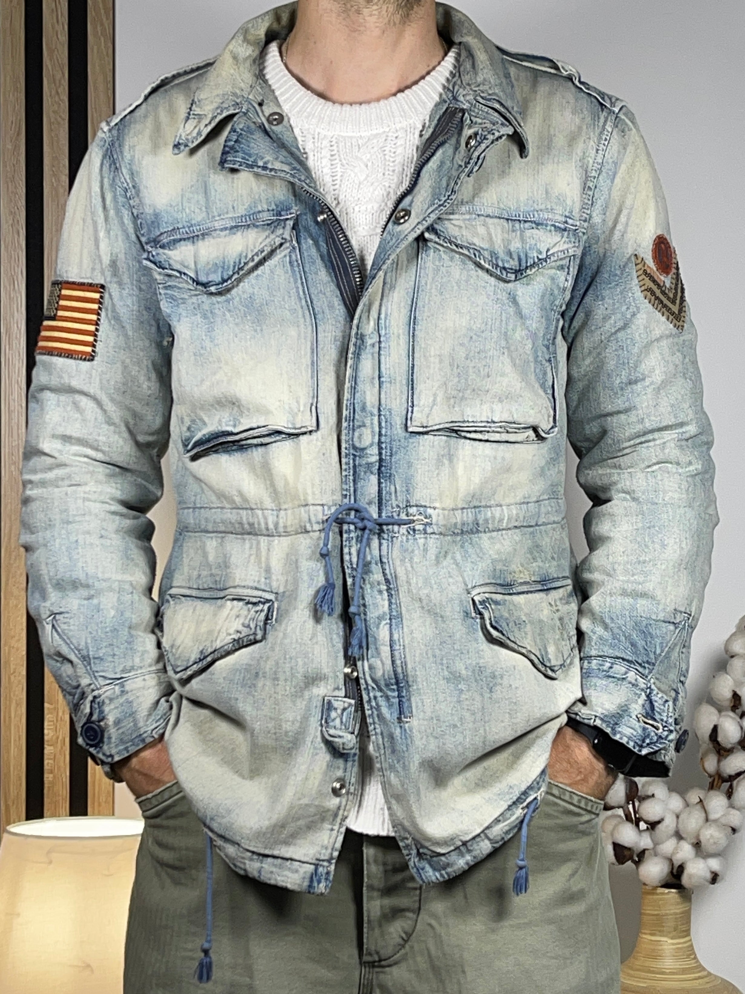 Polo Ralph Lauren & Co. Distressed Denim Field Jacket