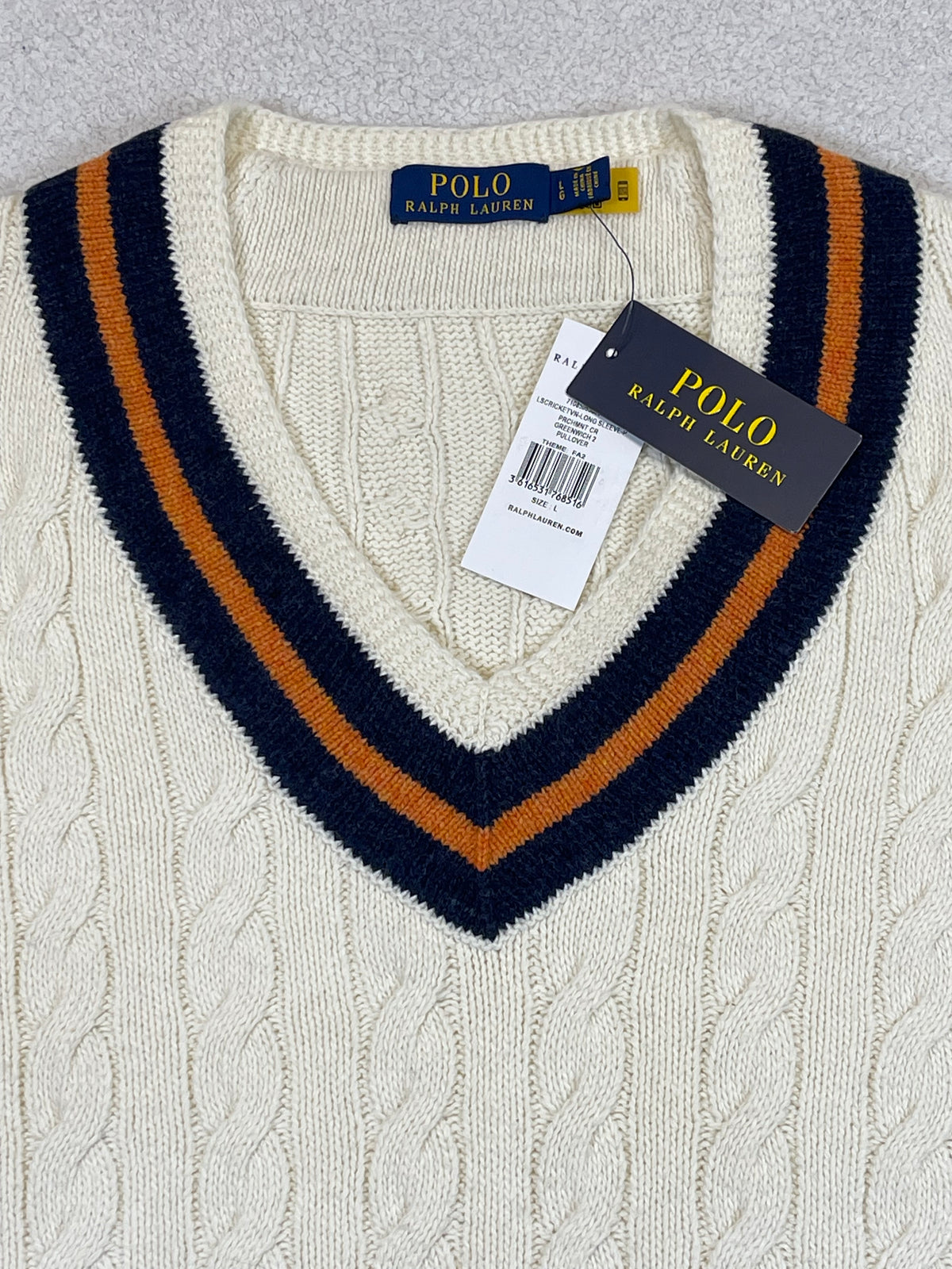 Polo Ralph Lauren Cotton & Cashmere Cricket Sweater L