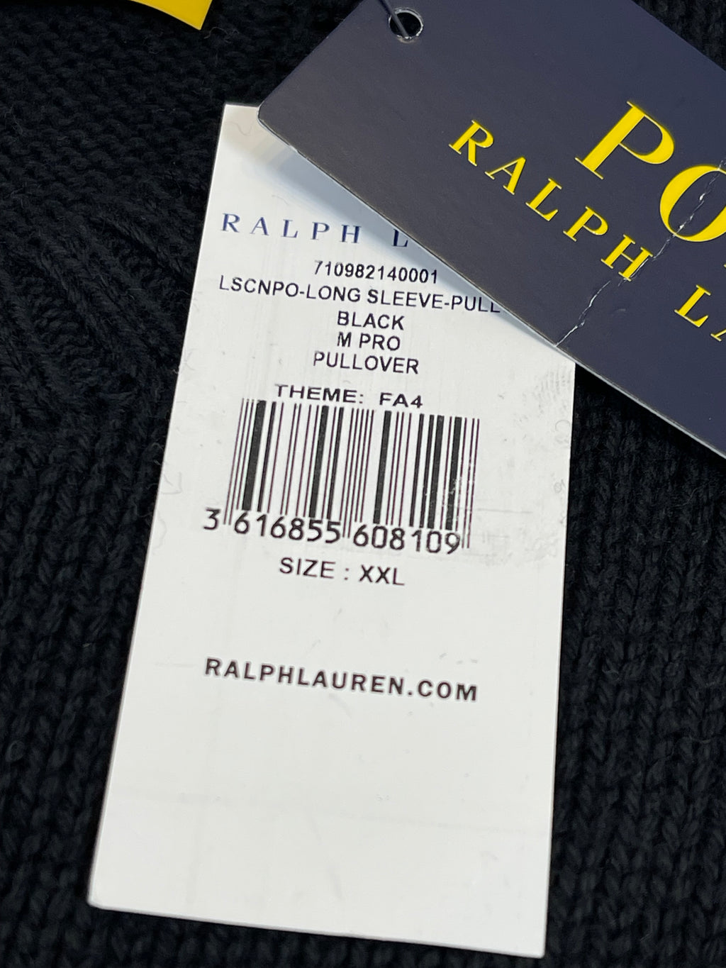 Polo Ralph Lauren Polo Bear Vintage Snowshoes Cotton & Cashmere Sweater XXL