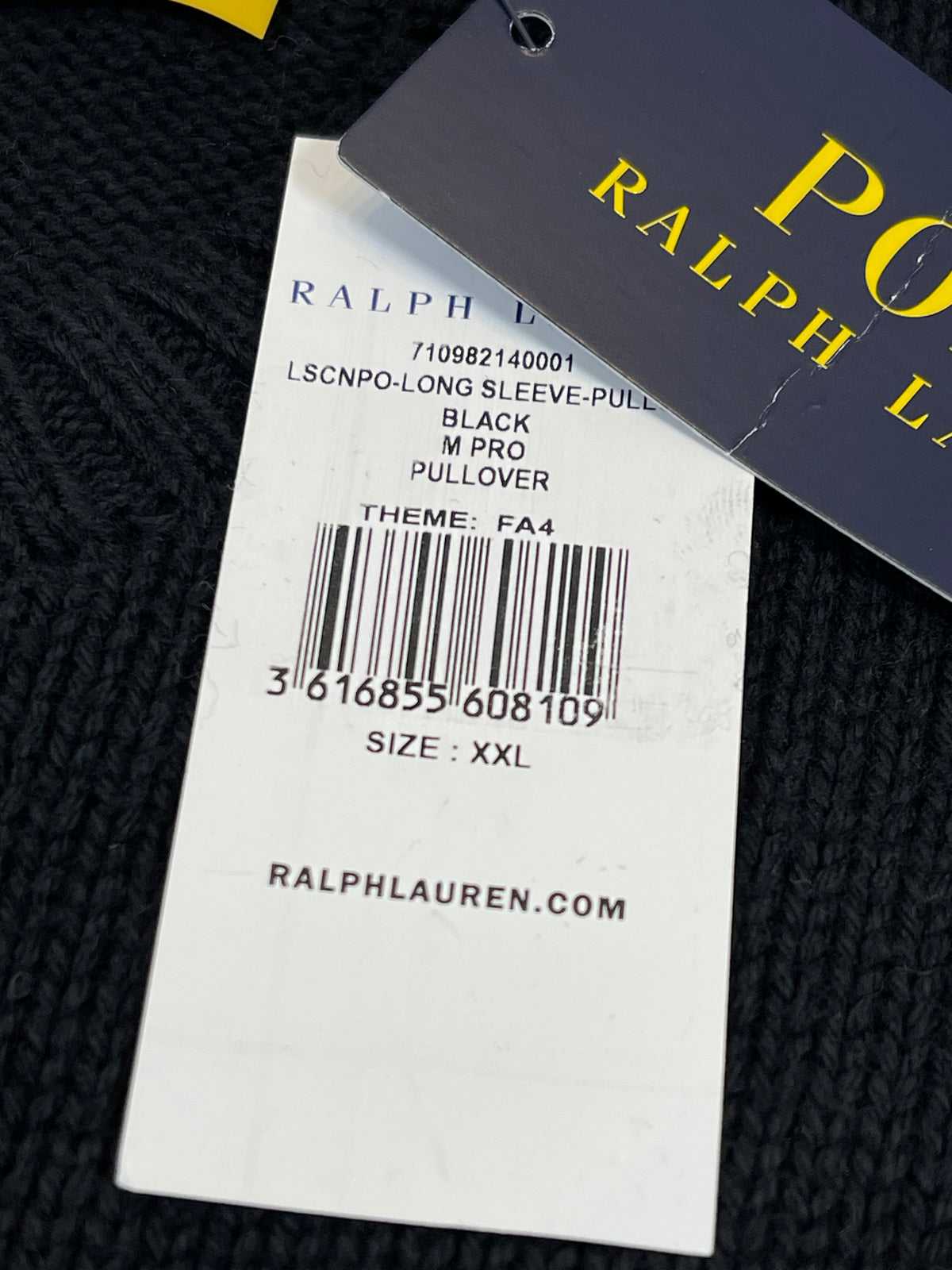 Polo Ralph Lauren Polo Bear Vintage Snowshoes Cotton & Cashmere Sweater XXL