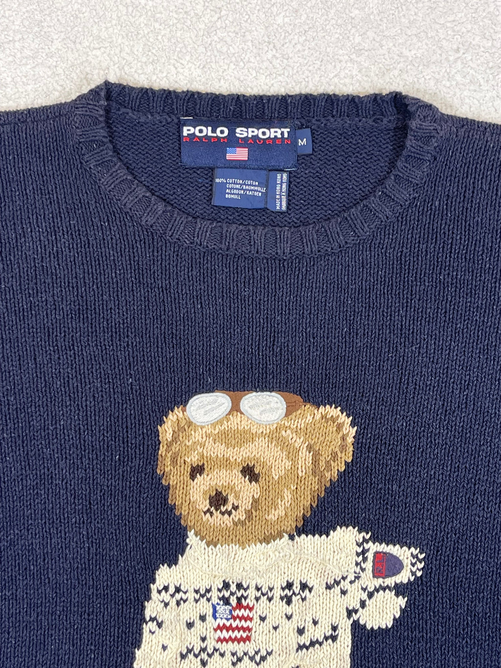 Ralph Lauren Polo Sport Vintage Polo Bear Cotton Sweater