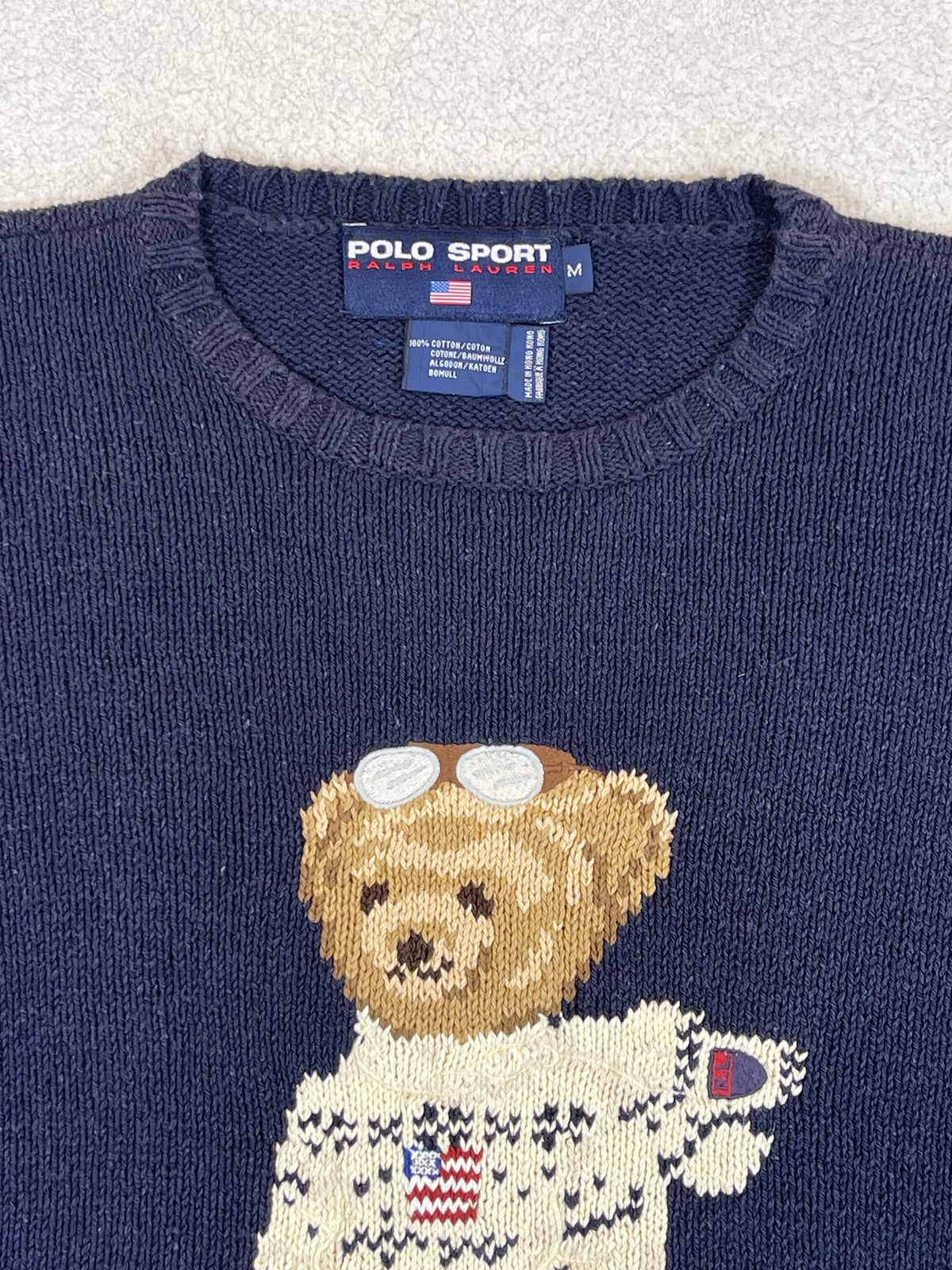 Ralph Lauren Polo Sport Vintage Polo Bear Cotton Sweater