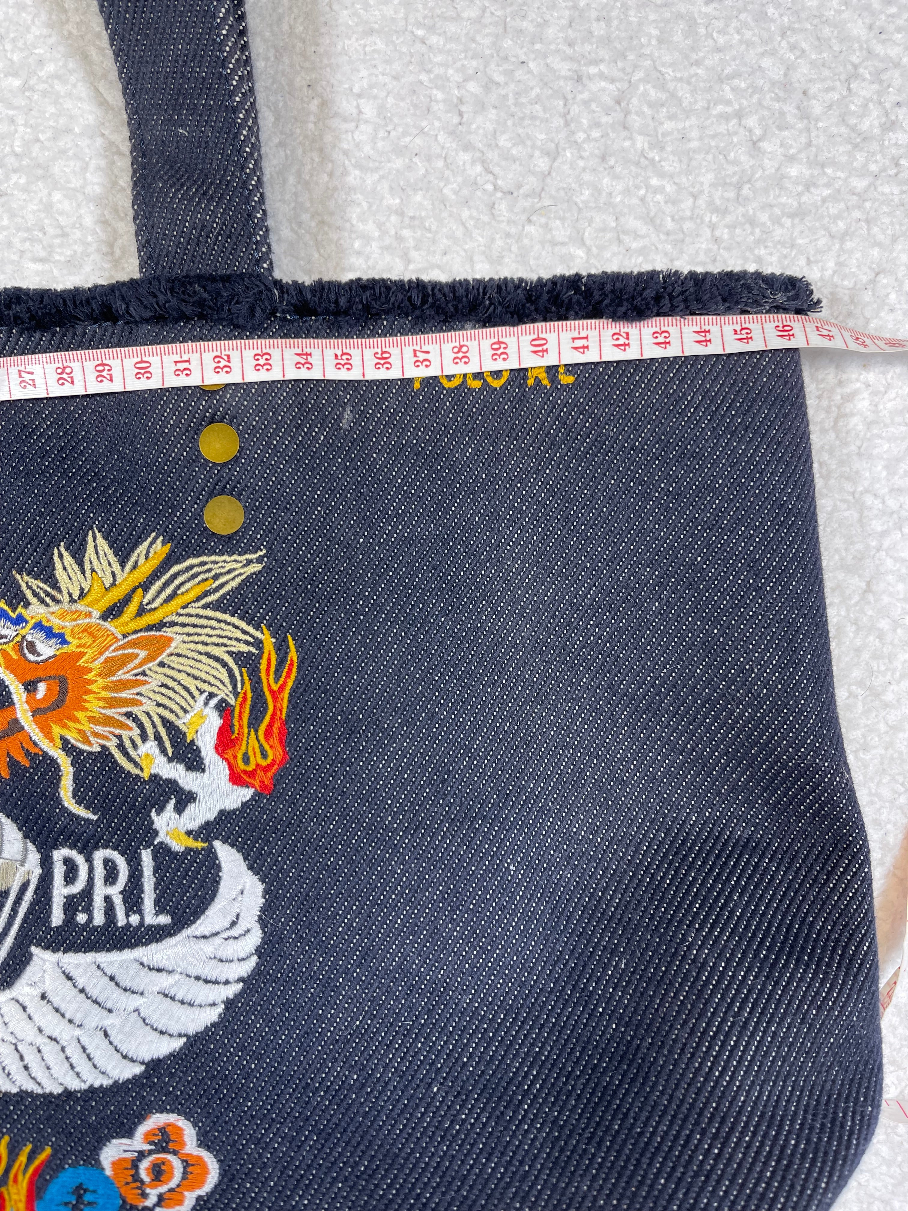 Polo Ralph Lauren Airborne Div. 5 Denim Tote Bag