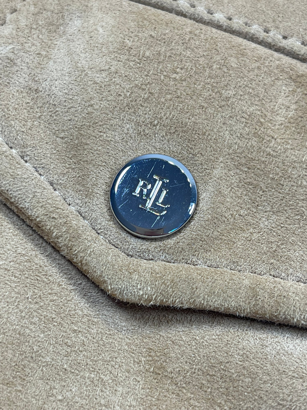 Lauren Ralph Lauren Goat Suede Biker Jacket M