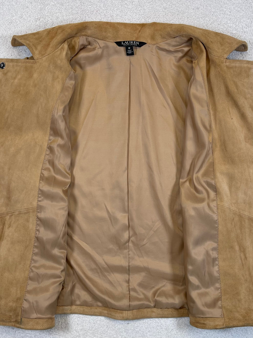 Lauren Ralph Lauren Goat Suede Biker Jacket M