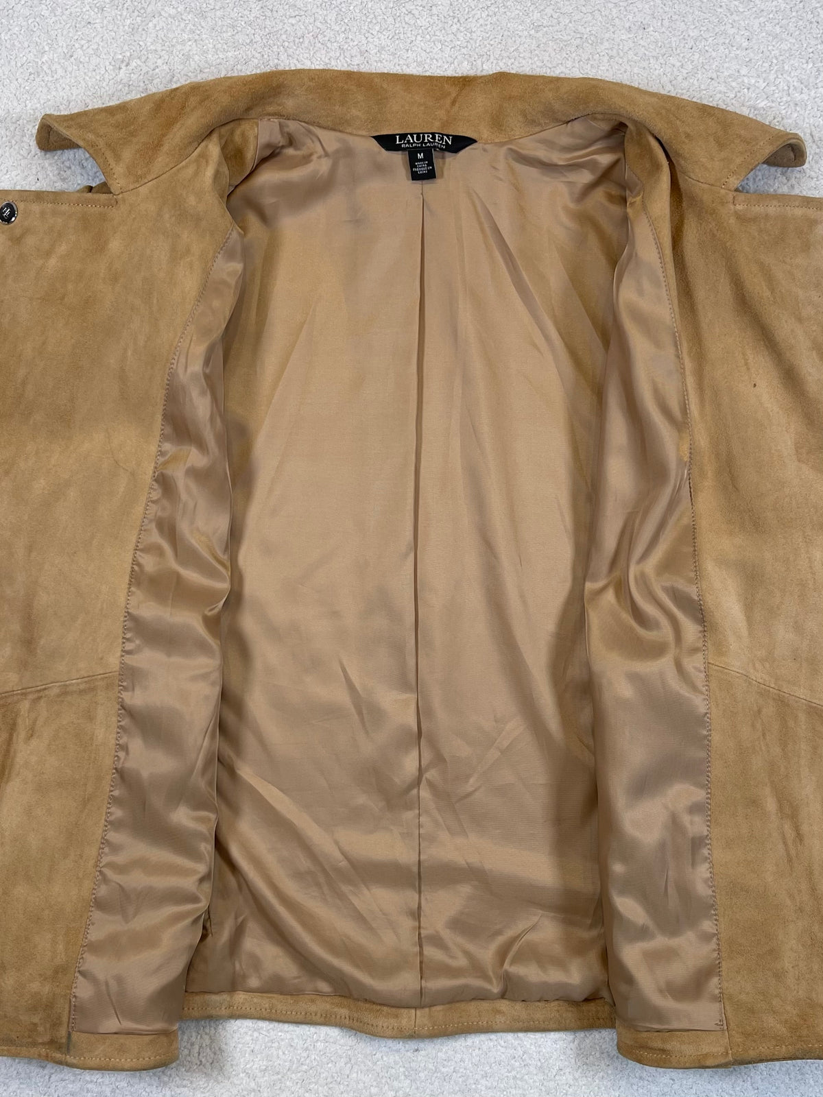 Lauren Ralph Lauren Goat Suede Biker Jacket M