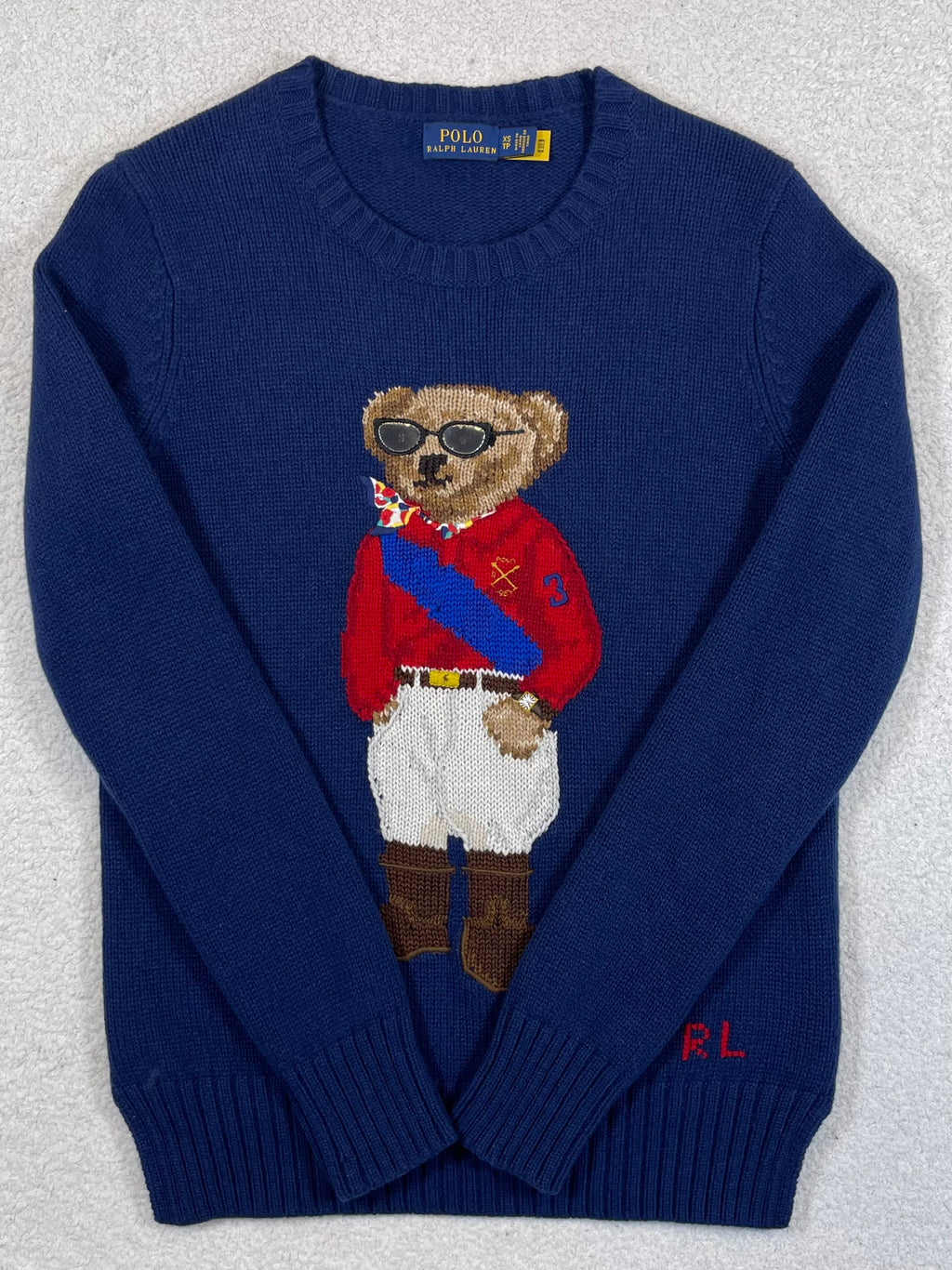 Polo Ralph Lauren Polo Bear Jockey Wool & Cashmere Sweater XS