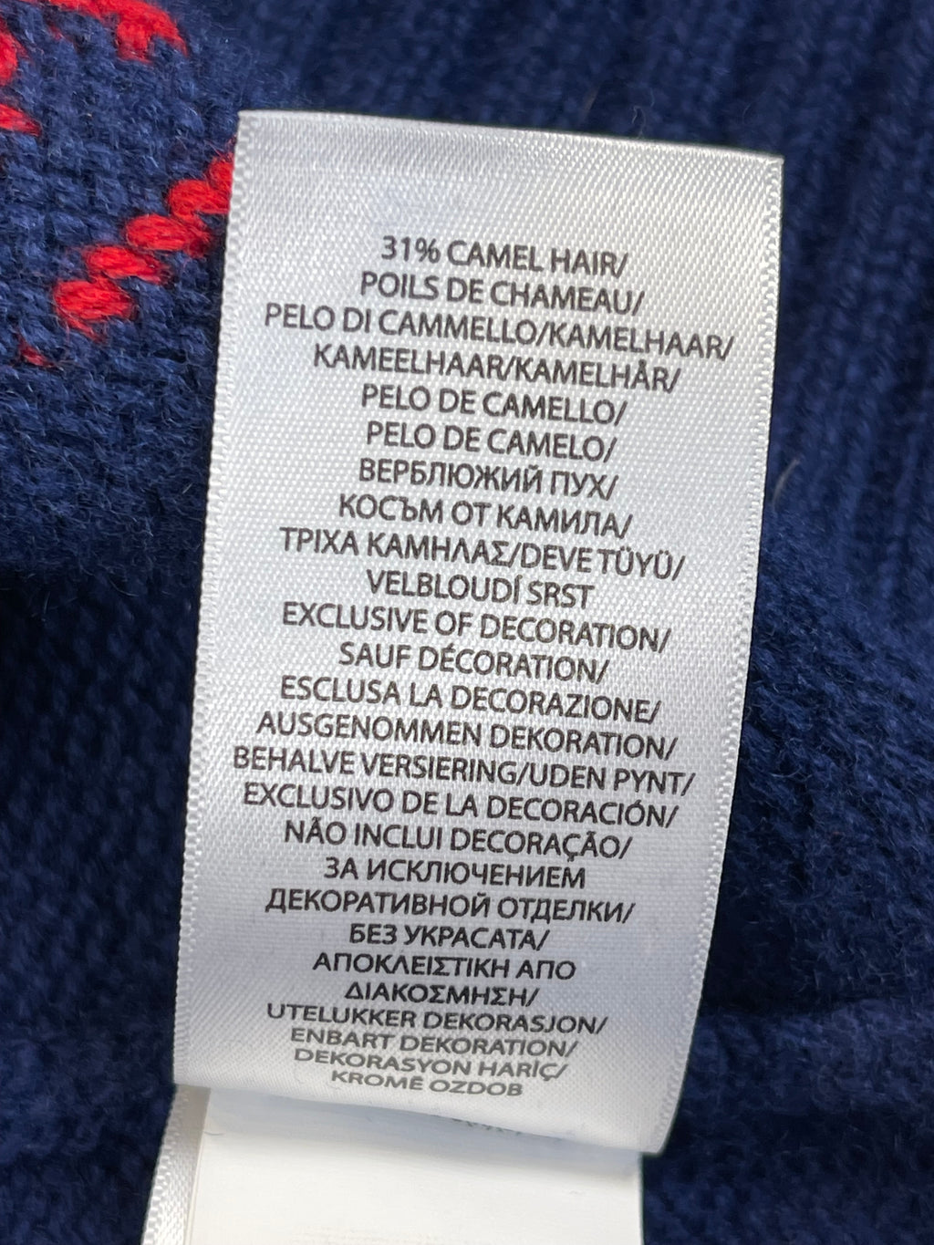 Polo Ralph Lauren Polo Bear Jockey Wool & Cashmere Sweater XS