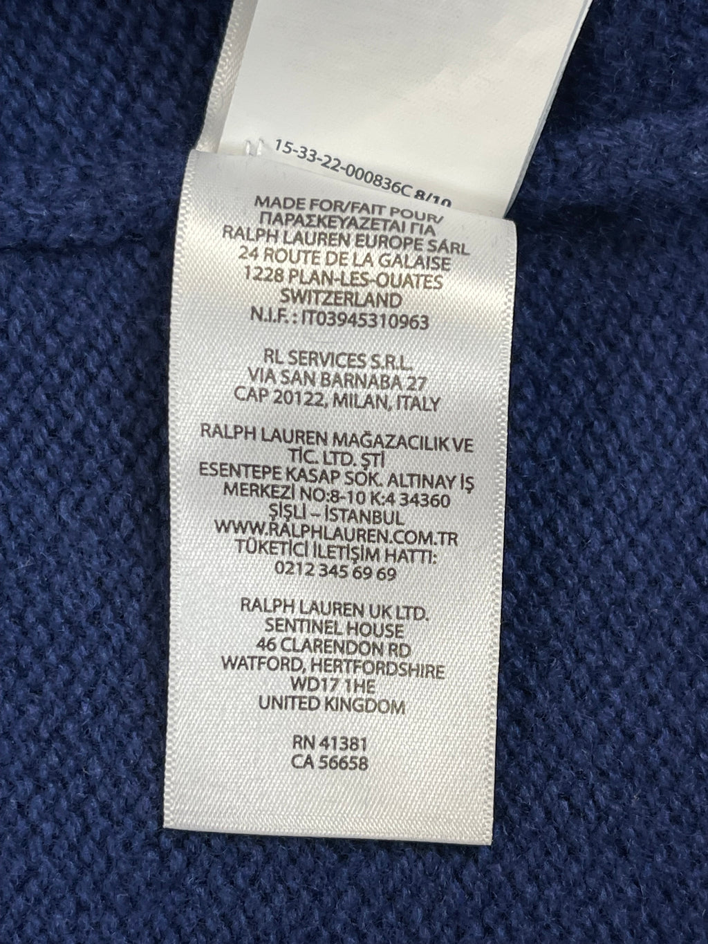 Polo Ralph Lauren Polo Bear Jockey Wool & Cashmere Sweater XS