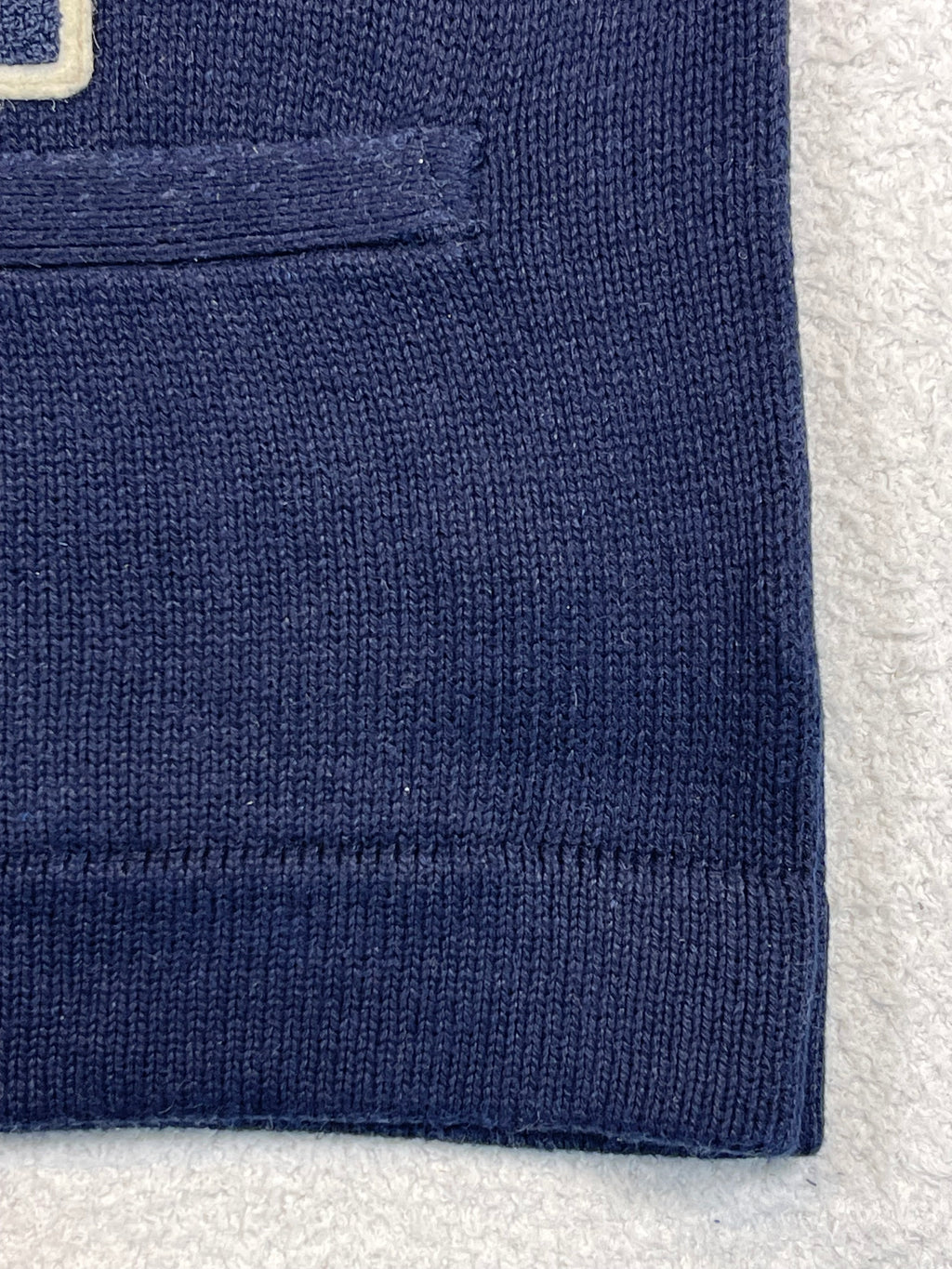 Polo Ralph Lauren Collegiate Cotton & Linen Cardigan with Leather Elbow Patches L