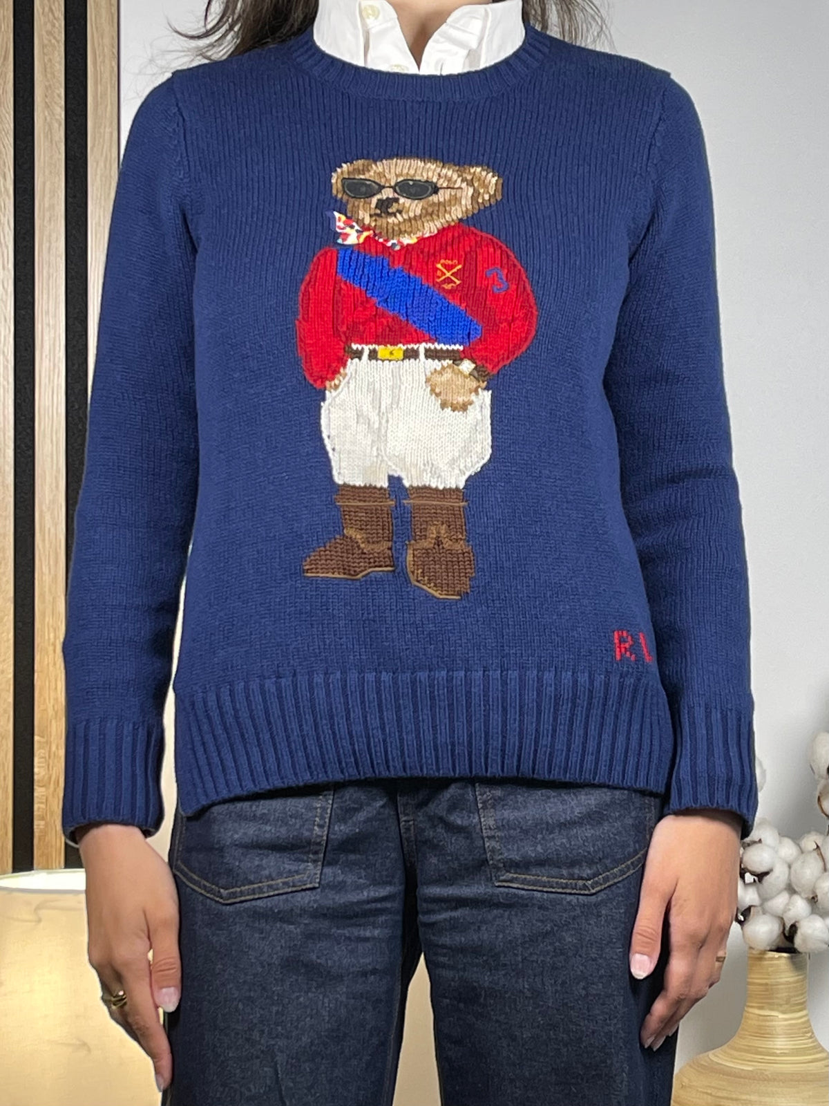 Polo Ralph Lauren Polo Bear Jockey Wool & Cashmere Sweater XS