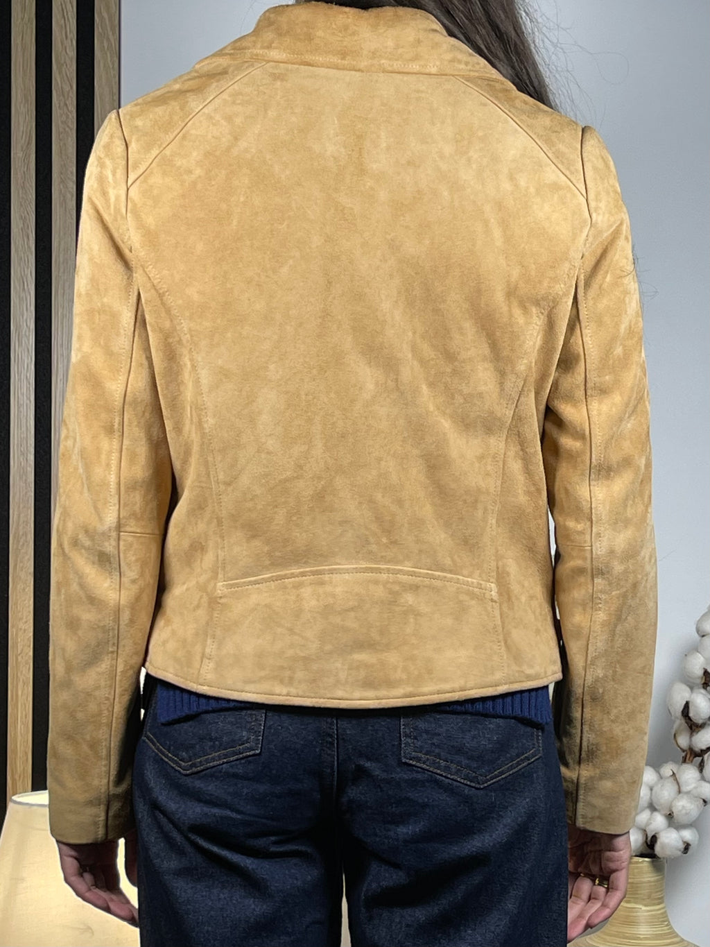 Lauren Ralph Lauren Goat Suede Biker Jacket M