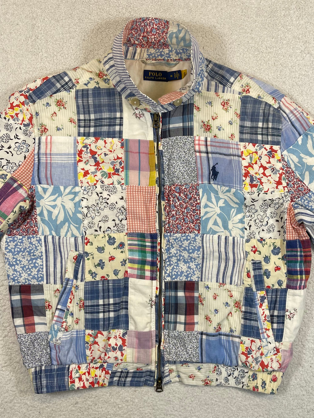 Polo Ralph Lauren Floral Patchwork Cotton & Linen Windbreaker Jacket