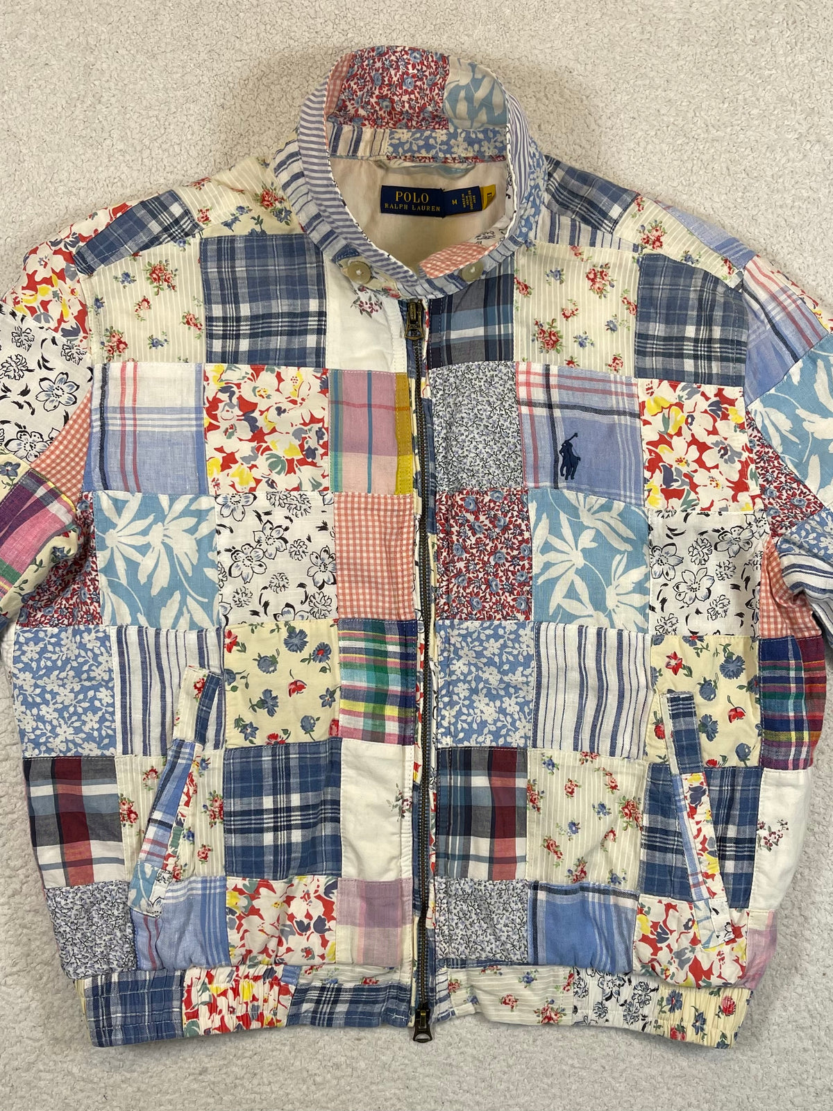 Polo Ralph Lauren Floral Patchwork Cotton & Linen Windbreaker Jacket