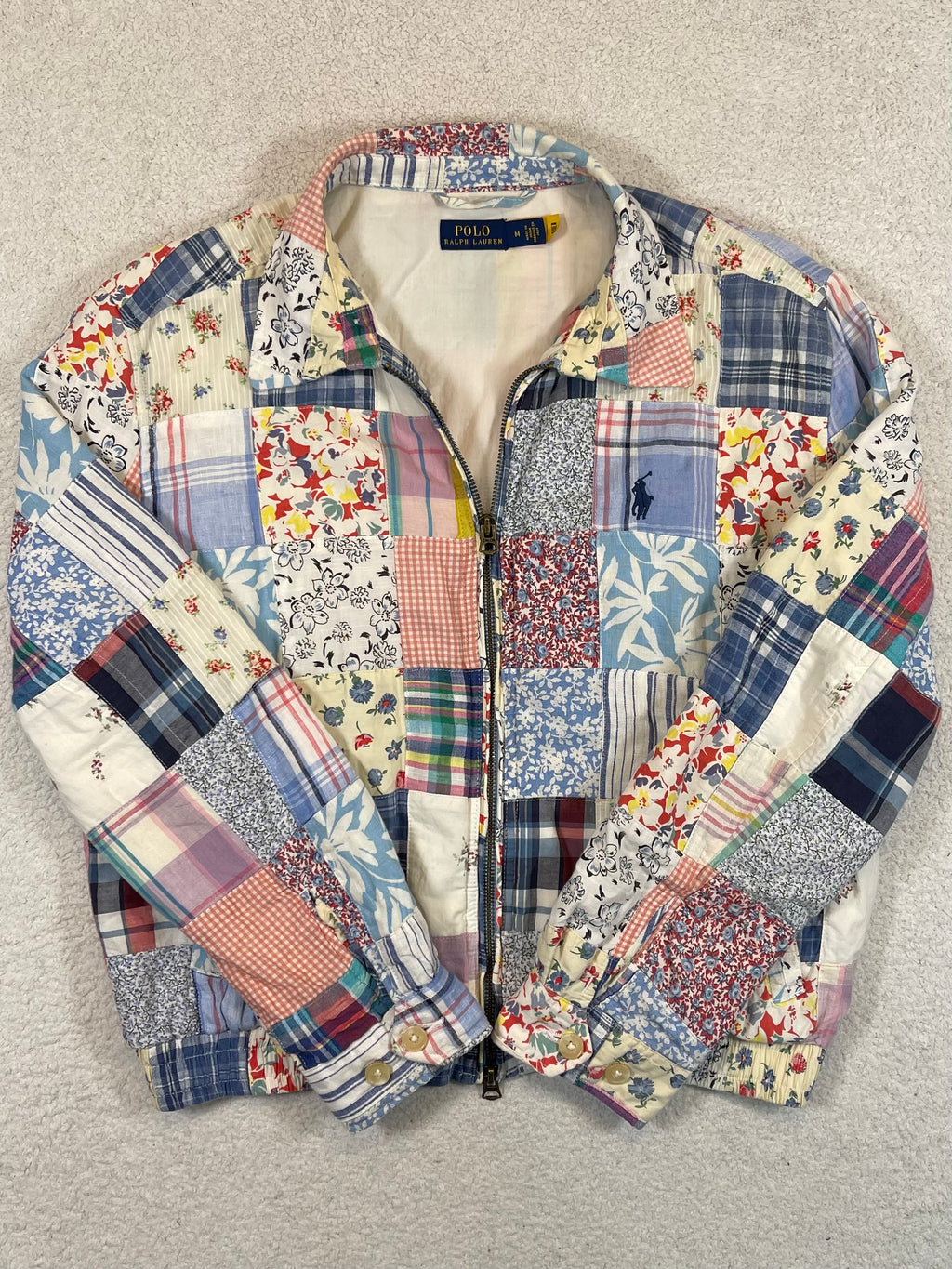 Polo Ralph Lauren Floral Patchwork Cotton & Linen Windbreaker Jacket