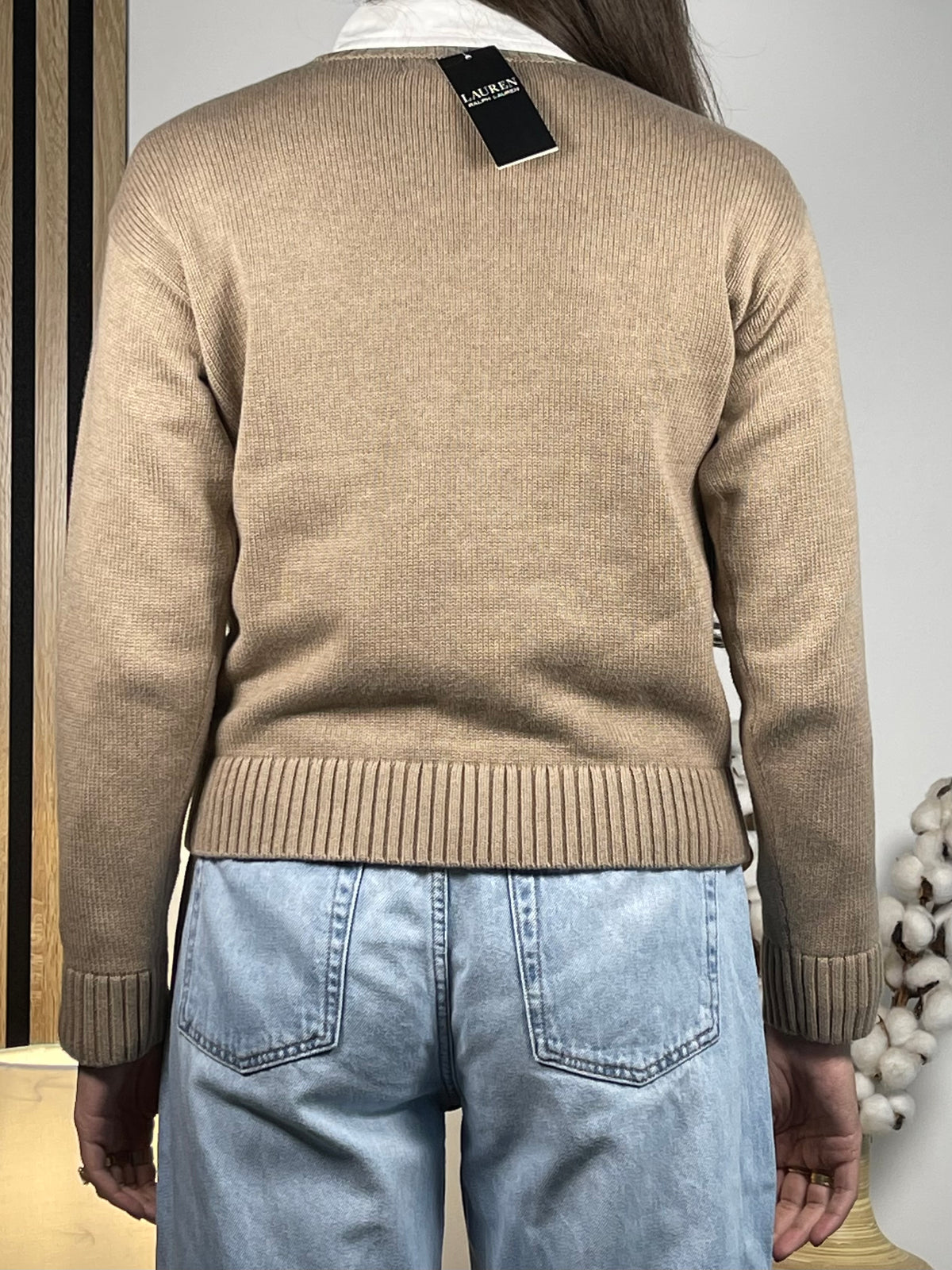 Lauren Ralph Lauren English Setter Intarsia-Knit Cotton Sweater XS