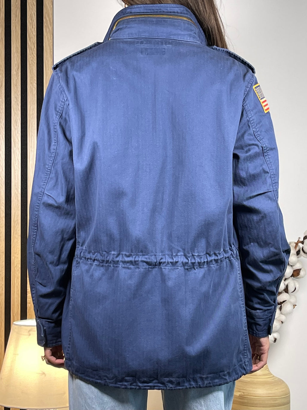 Polo Ralph Lauren Iconic Herringbone Cotton Canvas Military Field Jacket M